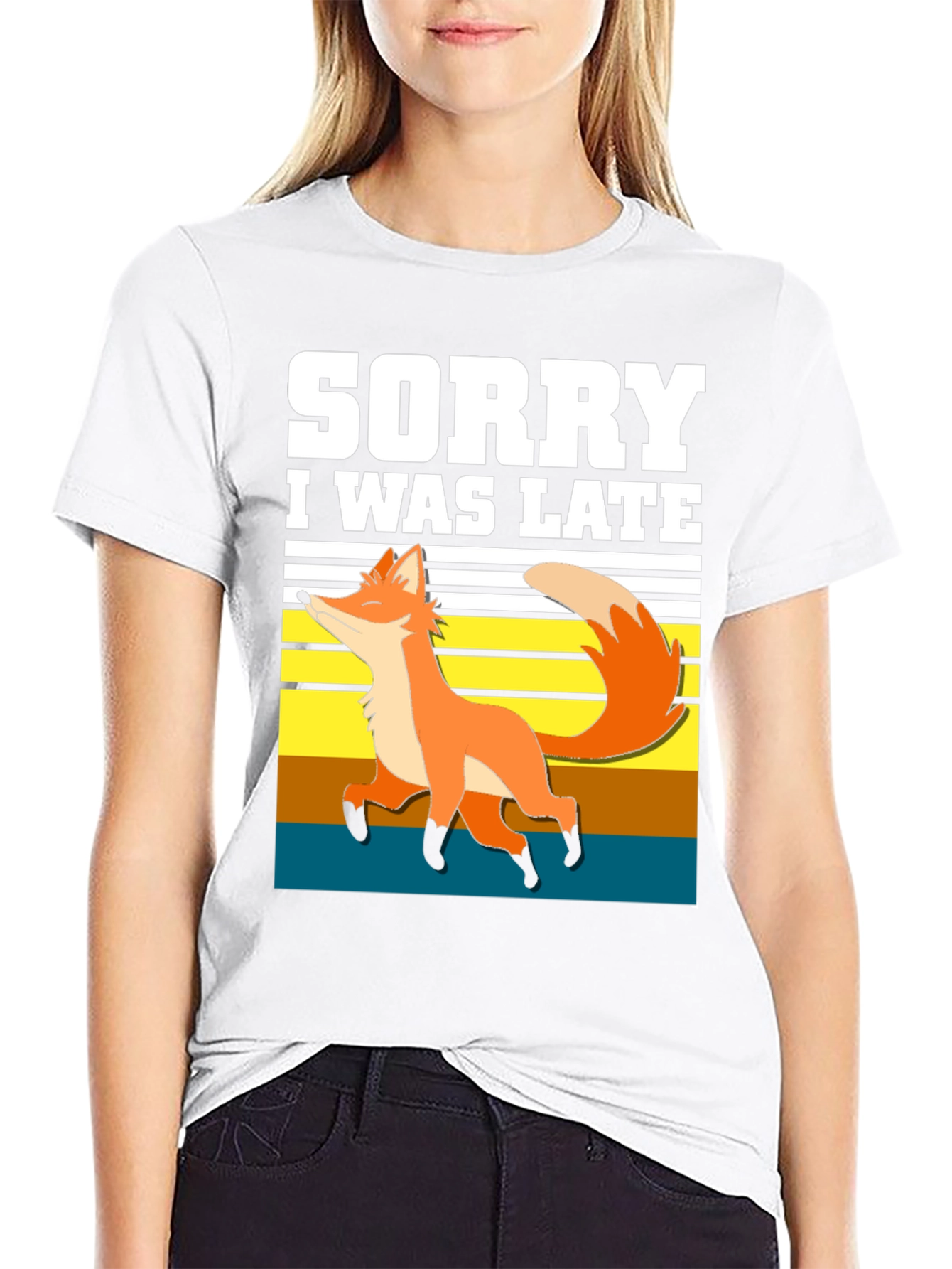 Sorry I Was Late Fox Graphic T-Shirt
