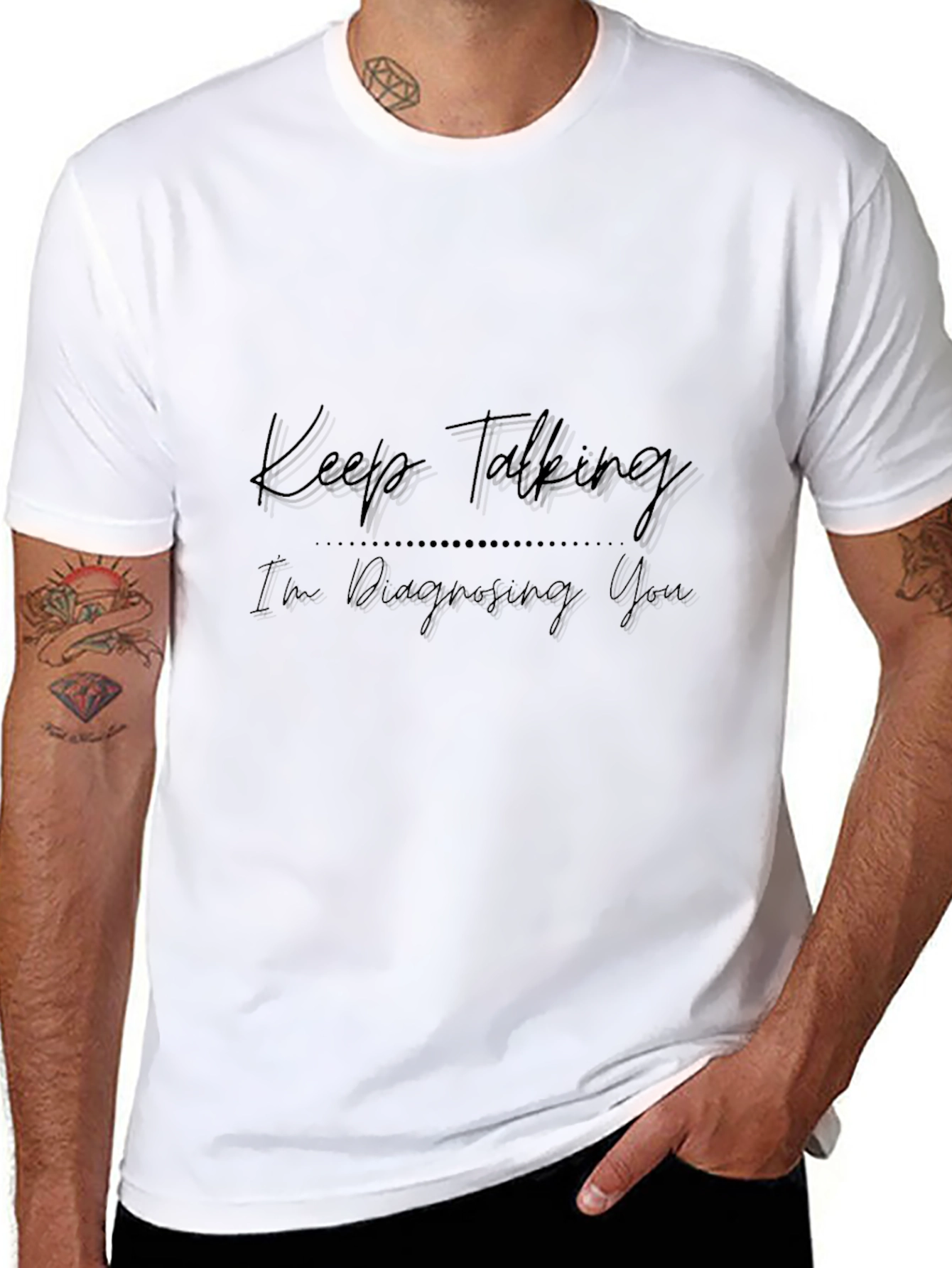 Keep Talking Funny Slogan Graphic Tee