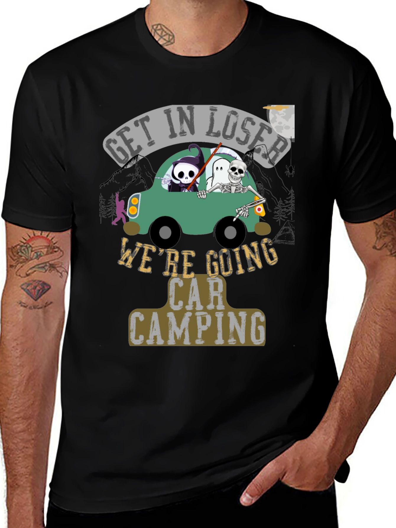 Get In Loser Car Camping T-Shirt