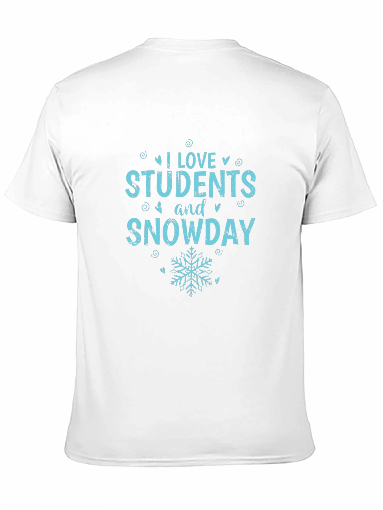 I Love Students and Snowday Black T-Shirt