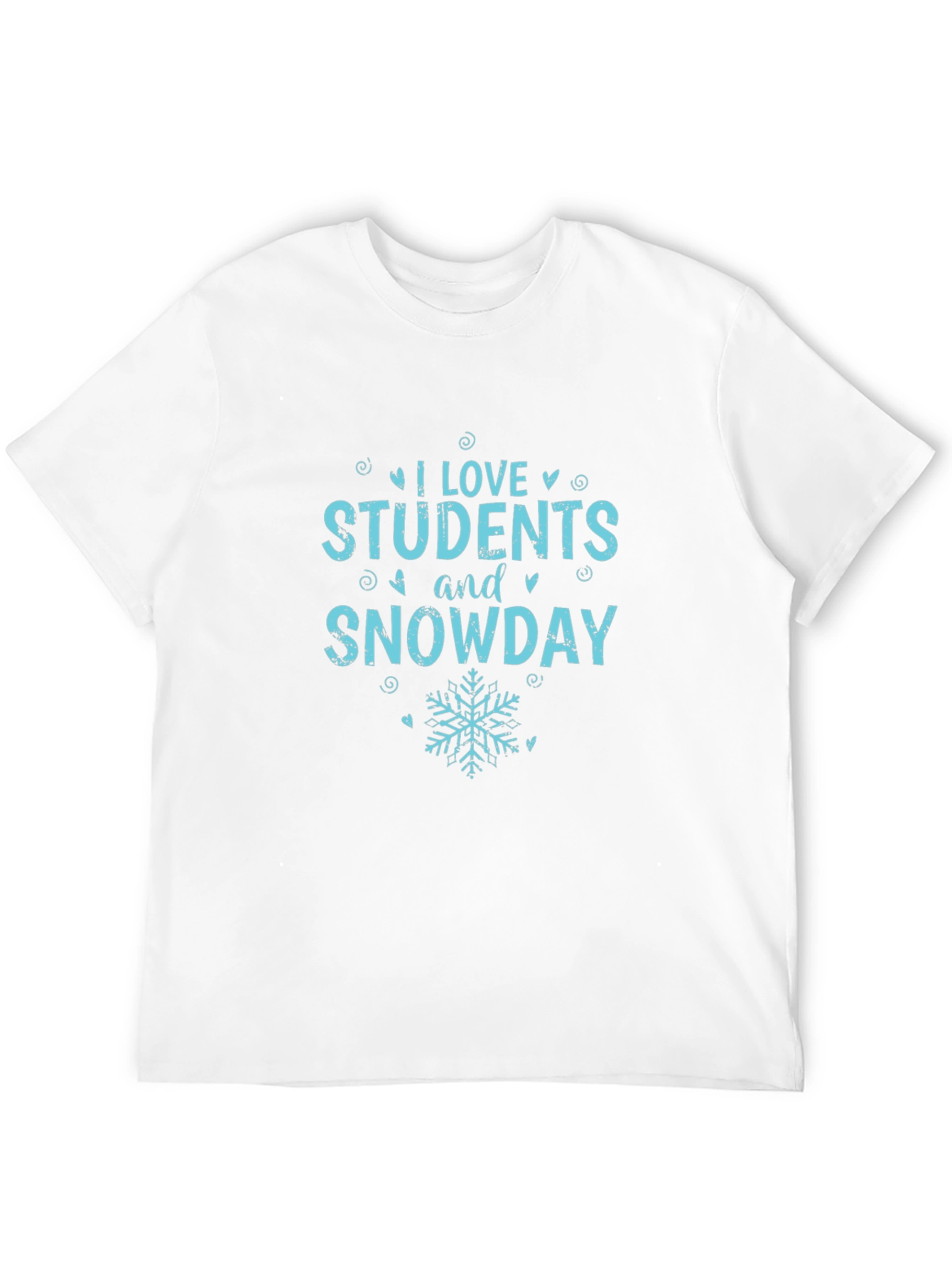 I Love Students and Snowday Black T-Shirt