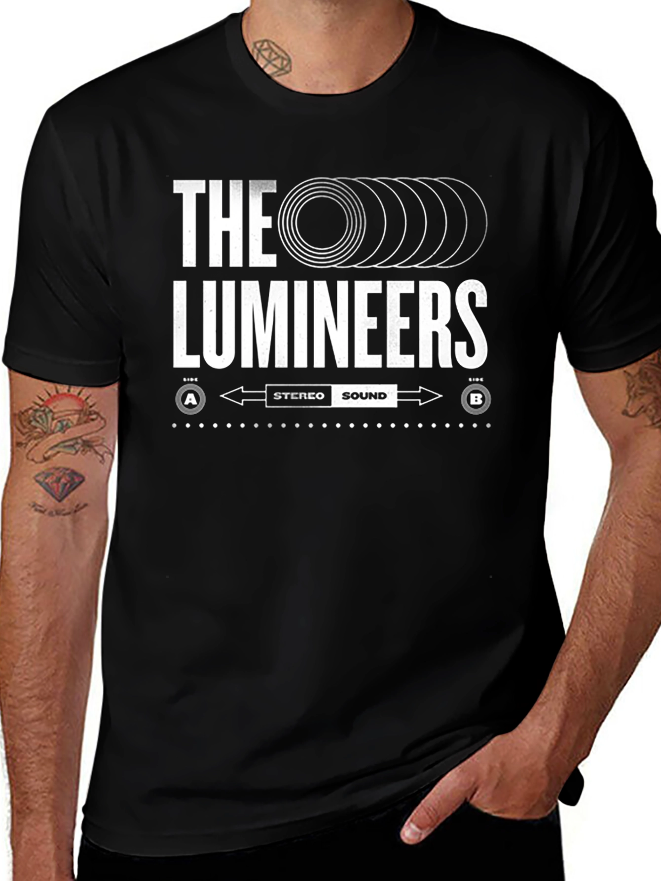 The Lumineers Stereo Sound Black T-Shirt