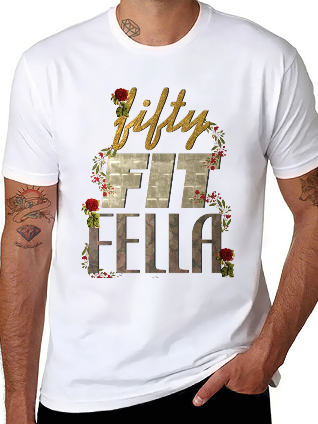 Fifty Fit Fella Graphic Tee - Birthday Gift