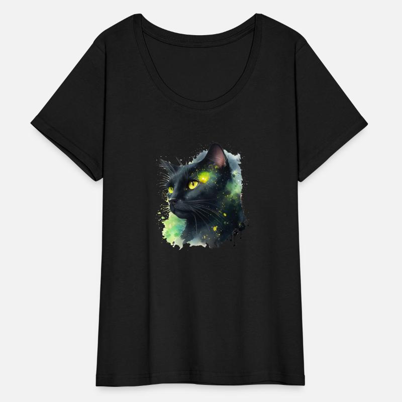 Galaxy Charming Cat" T-Shirt