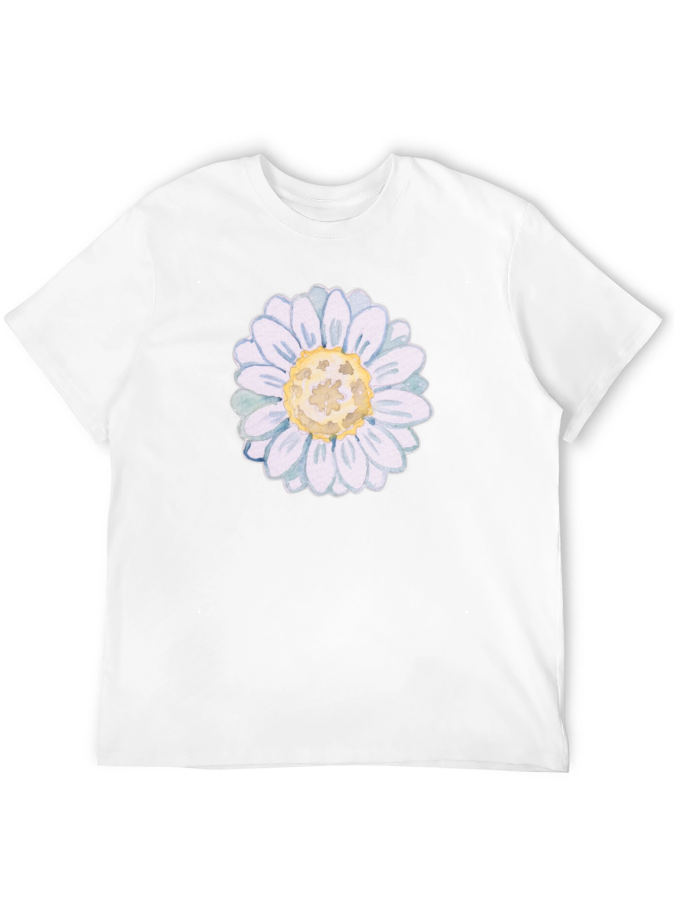 Daisy Flower Graphic Black T-Shirt
