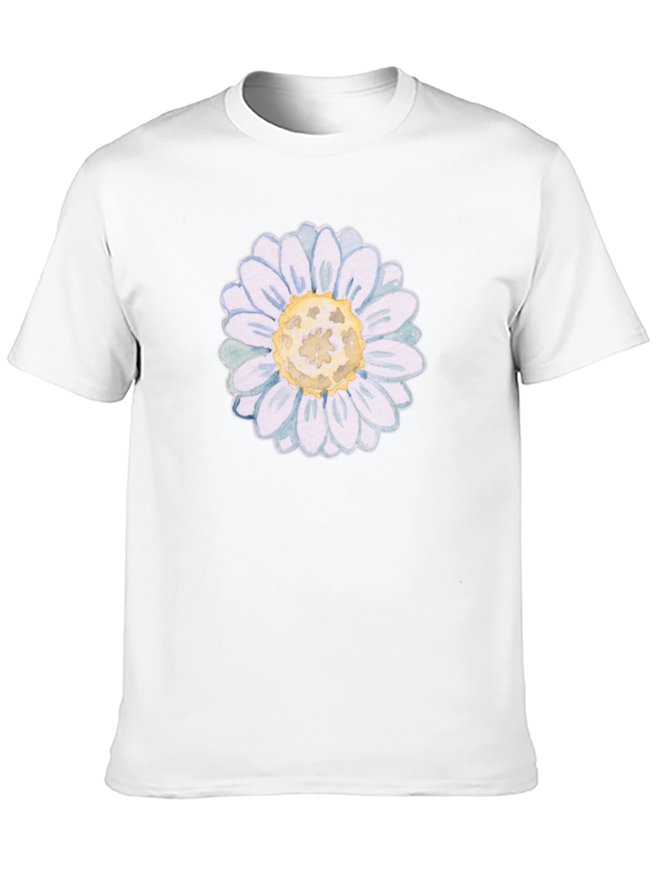 Daisy Flower Graphic Black T-Shirt