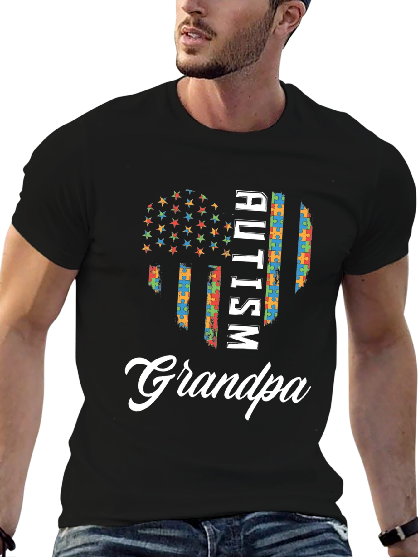 Autism Awareness Grandpa T-Shirt