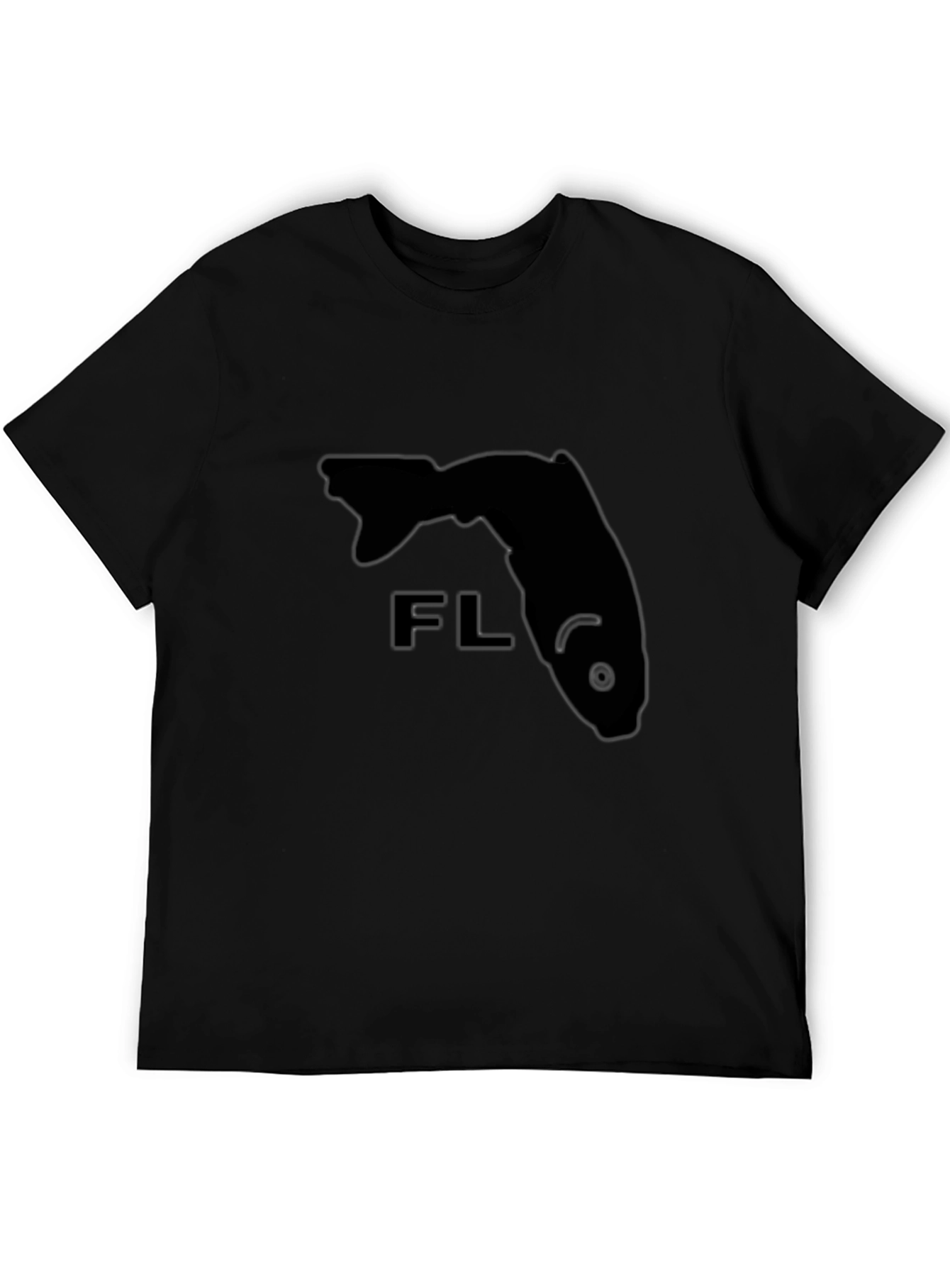 Florida Fish State Tee - Black Crew Neck