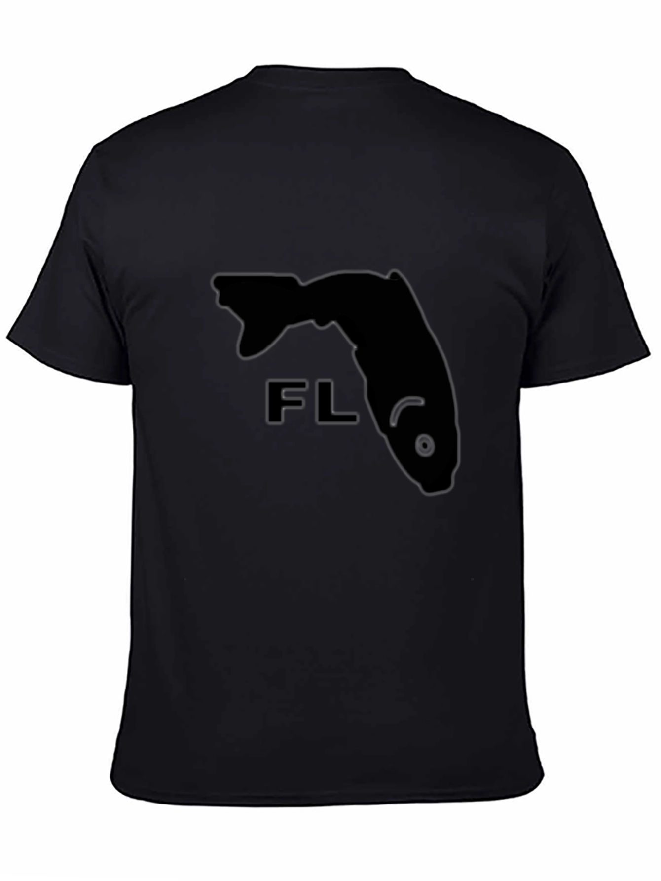 Florida Fish State Tee - Black Crew Neck
