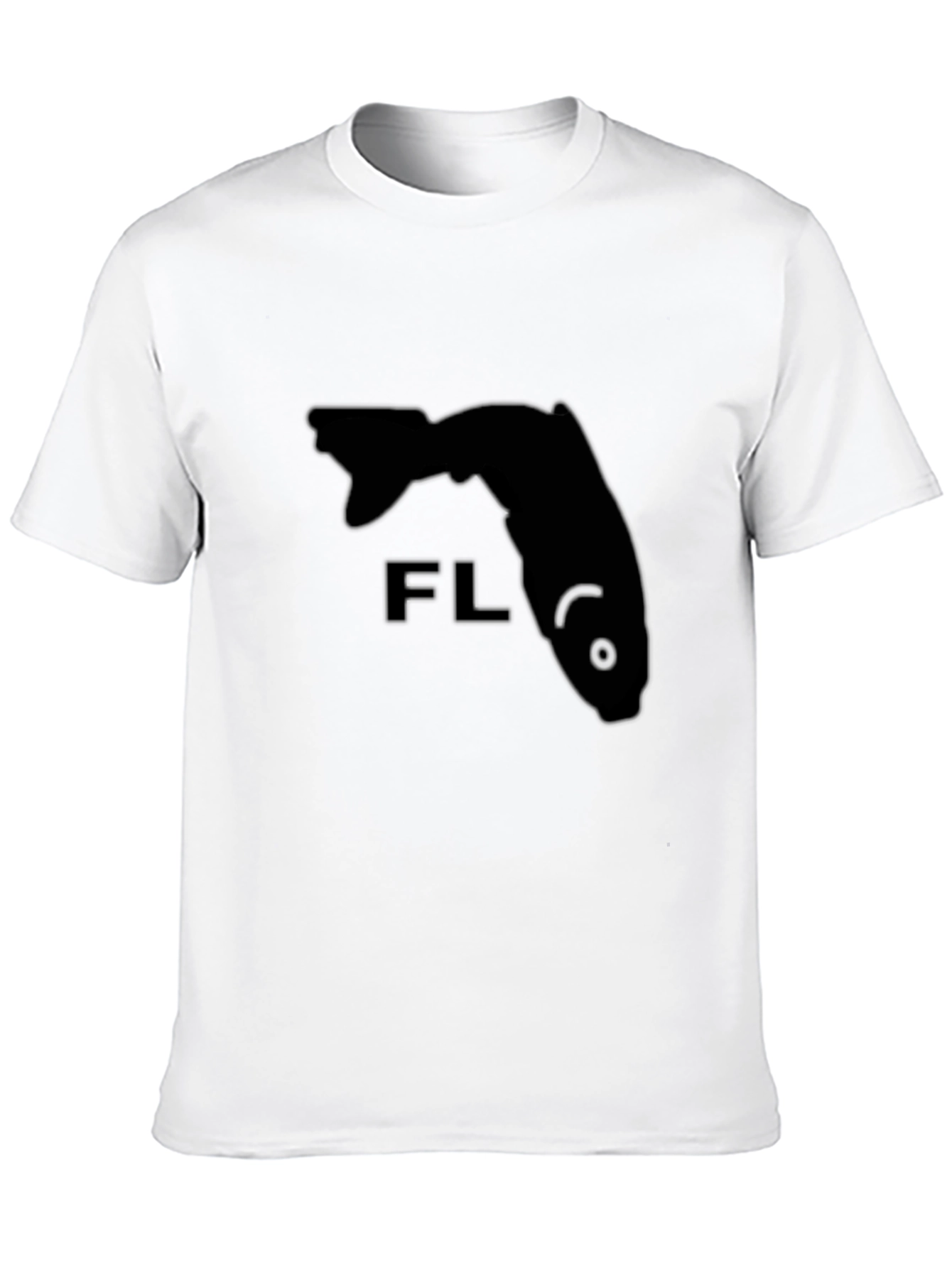 Florida Fish State Tee - Black Crew Neck