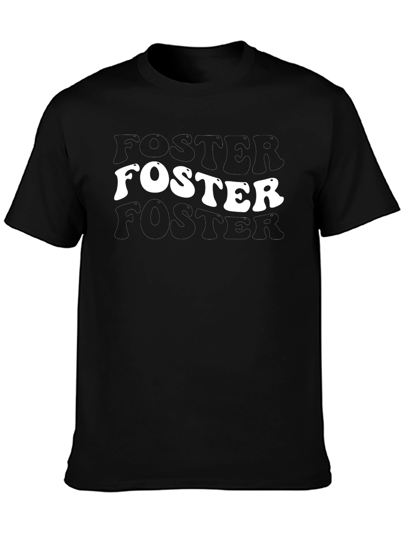 Retro Foster Graphic Black T-Shirt