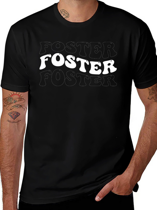 Retro Foster Graphic Black T-Shirt