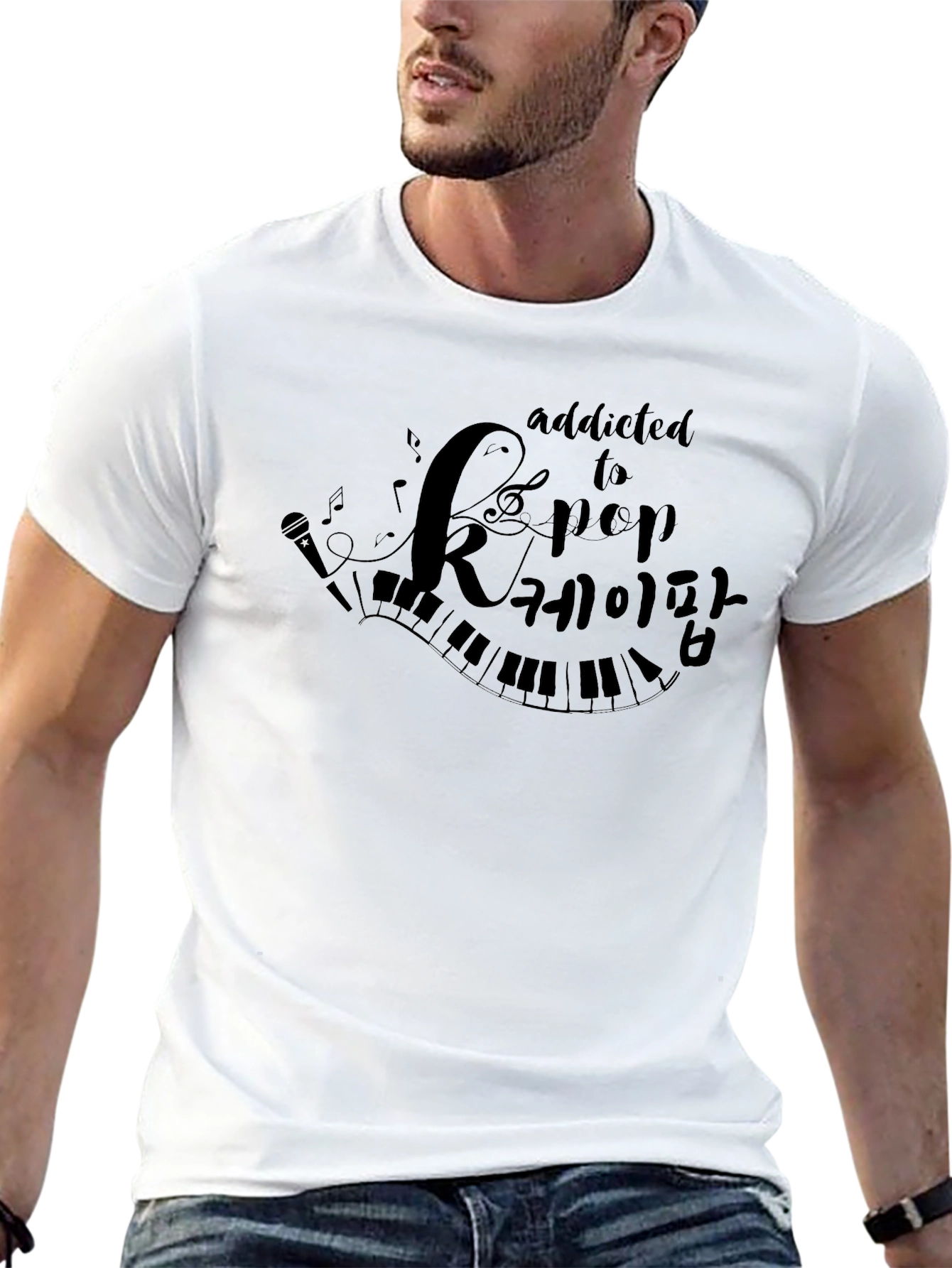 K-Pop Addict Black T-Shirt