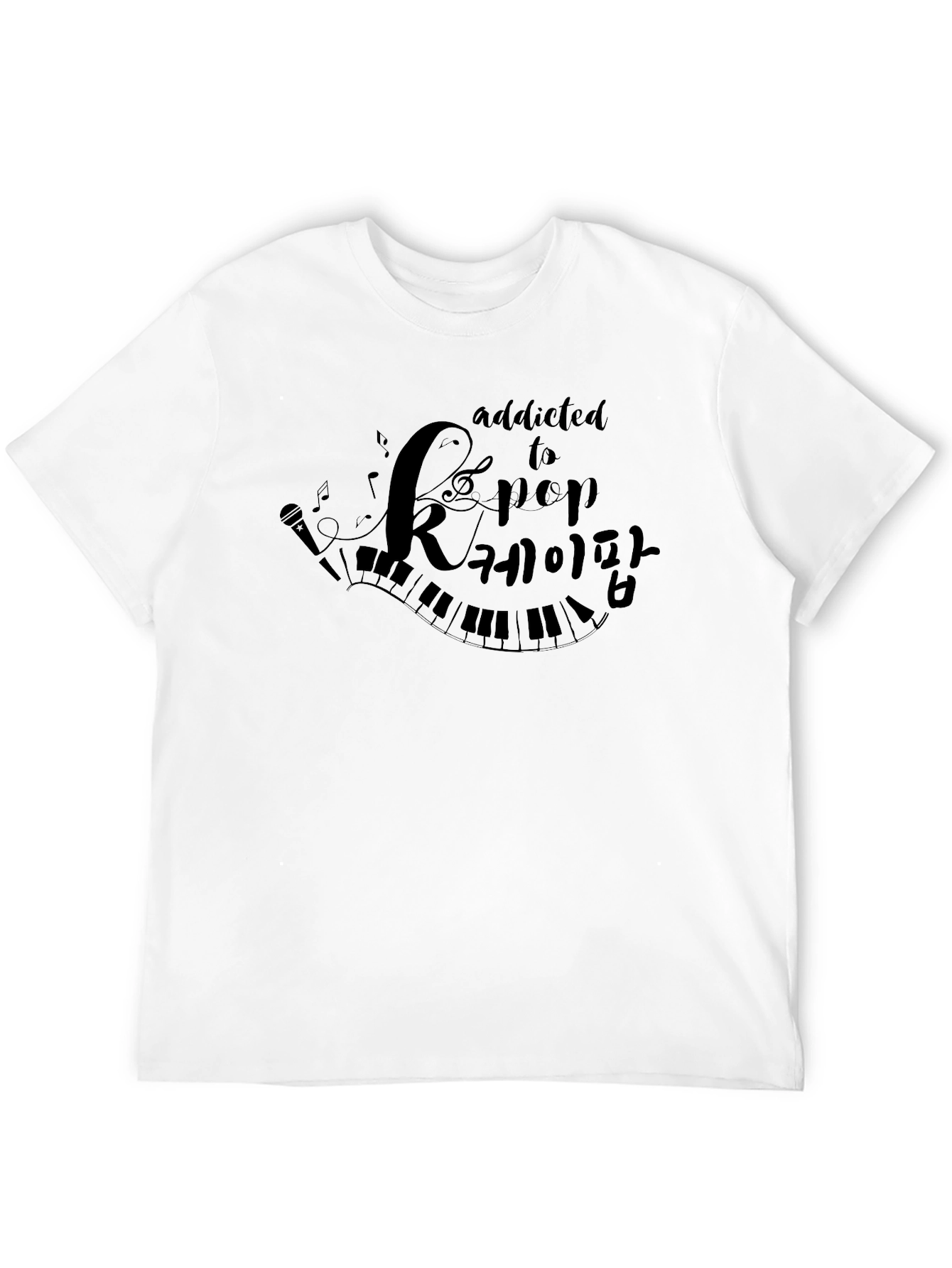 K-Pop Addict Black T-Shirt