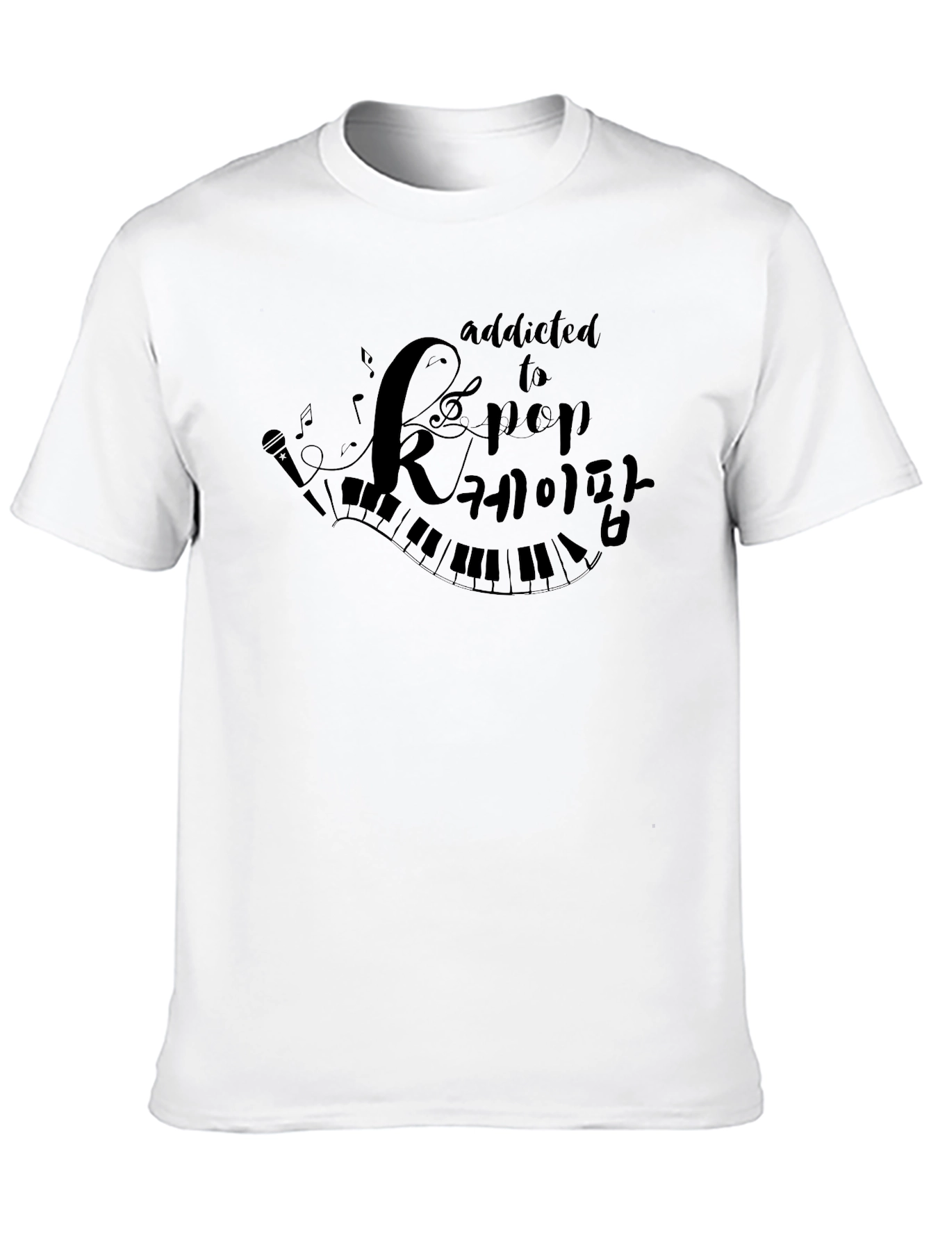 K-Pop Addict Black T-Shirt