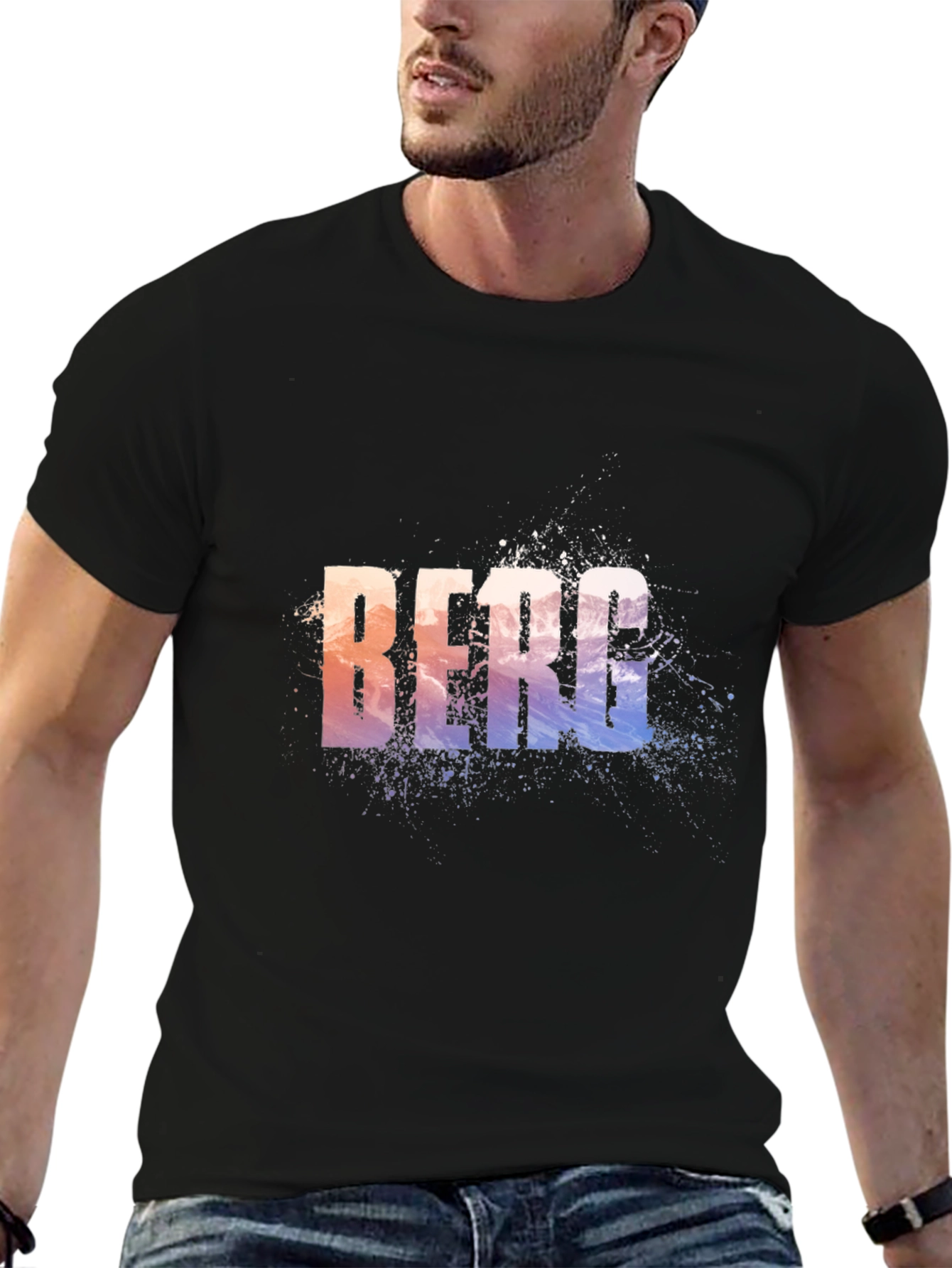 BERG Graphic Tee - Trendy Mens Black T-Shirt