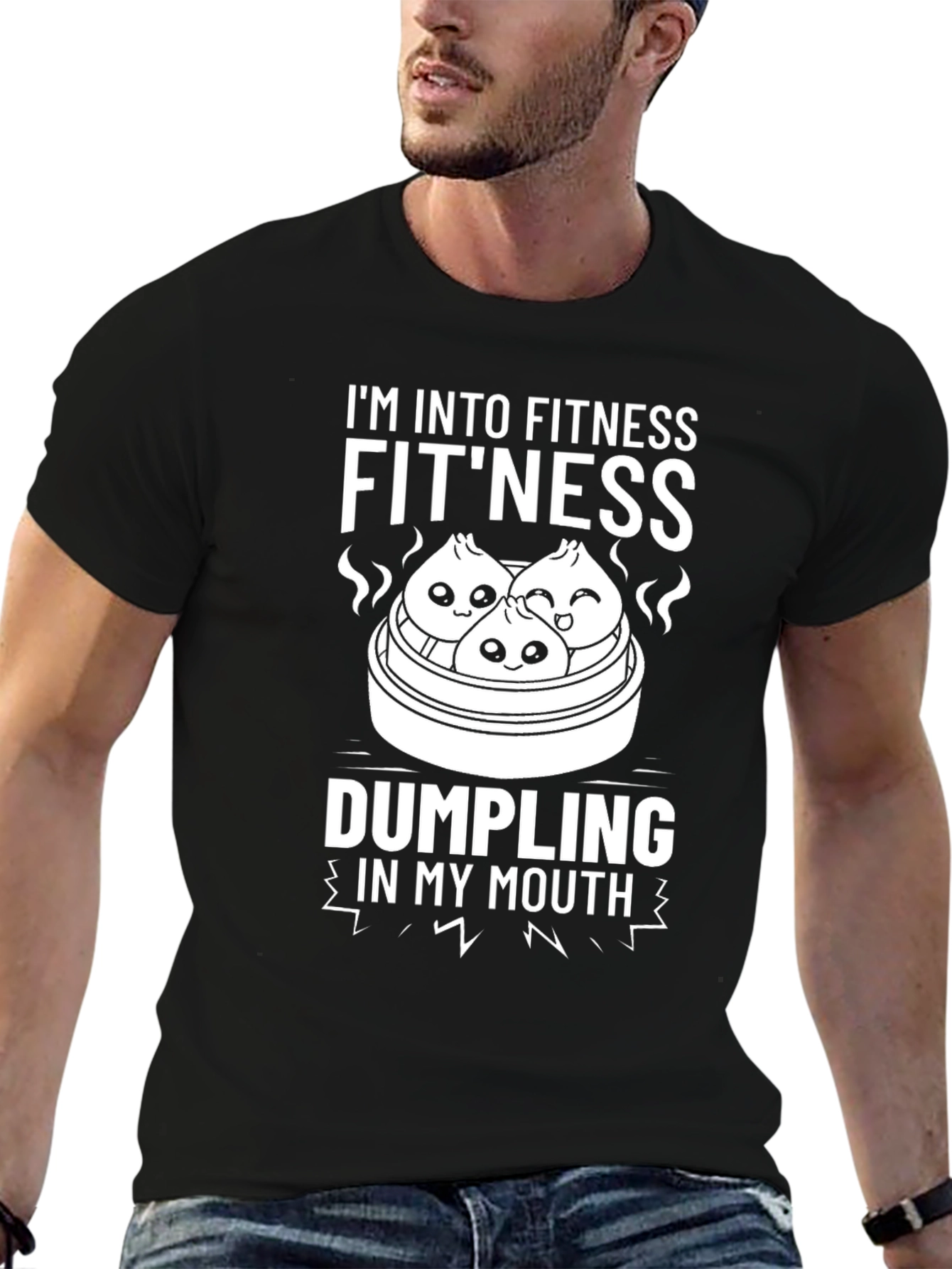 Fitness Dumpling T-Shirt Funny Foodie Workout Tee