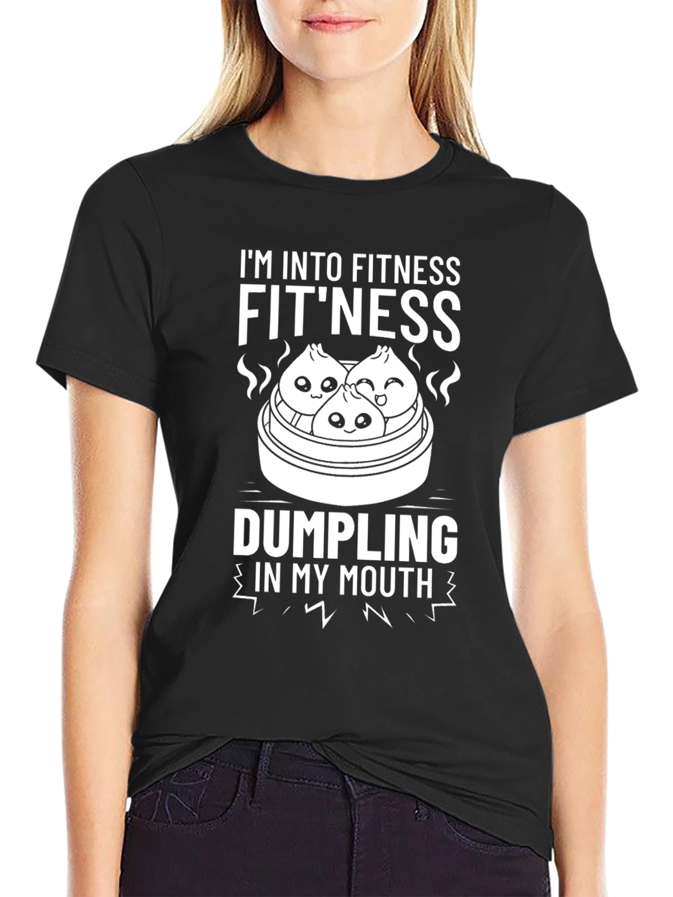 Fitness Dumpling T-Shirt Funny Foodie Workout Tee