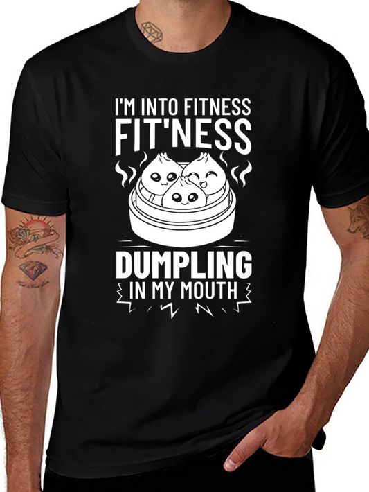 Fitness Dumpling T-Shirt Funny Foodie Workout Tee