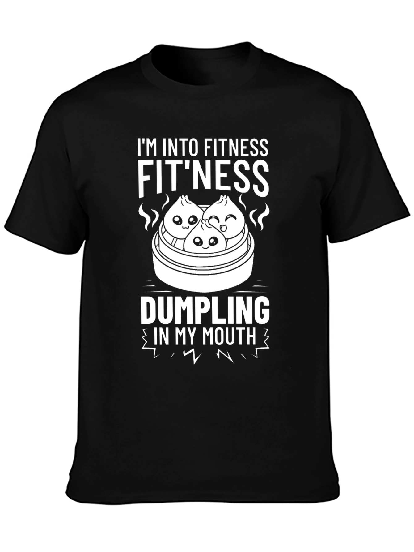 Fitness Dumpling T-Shirt Funny Foodie Workout Tee