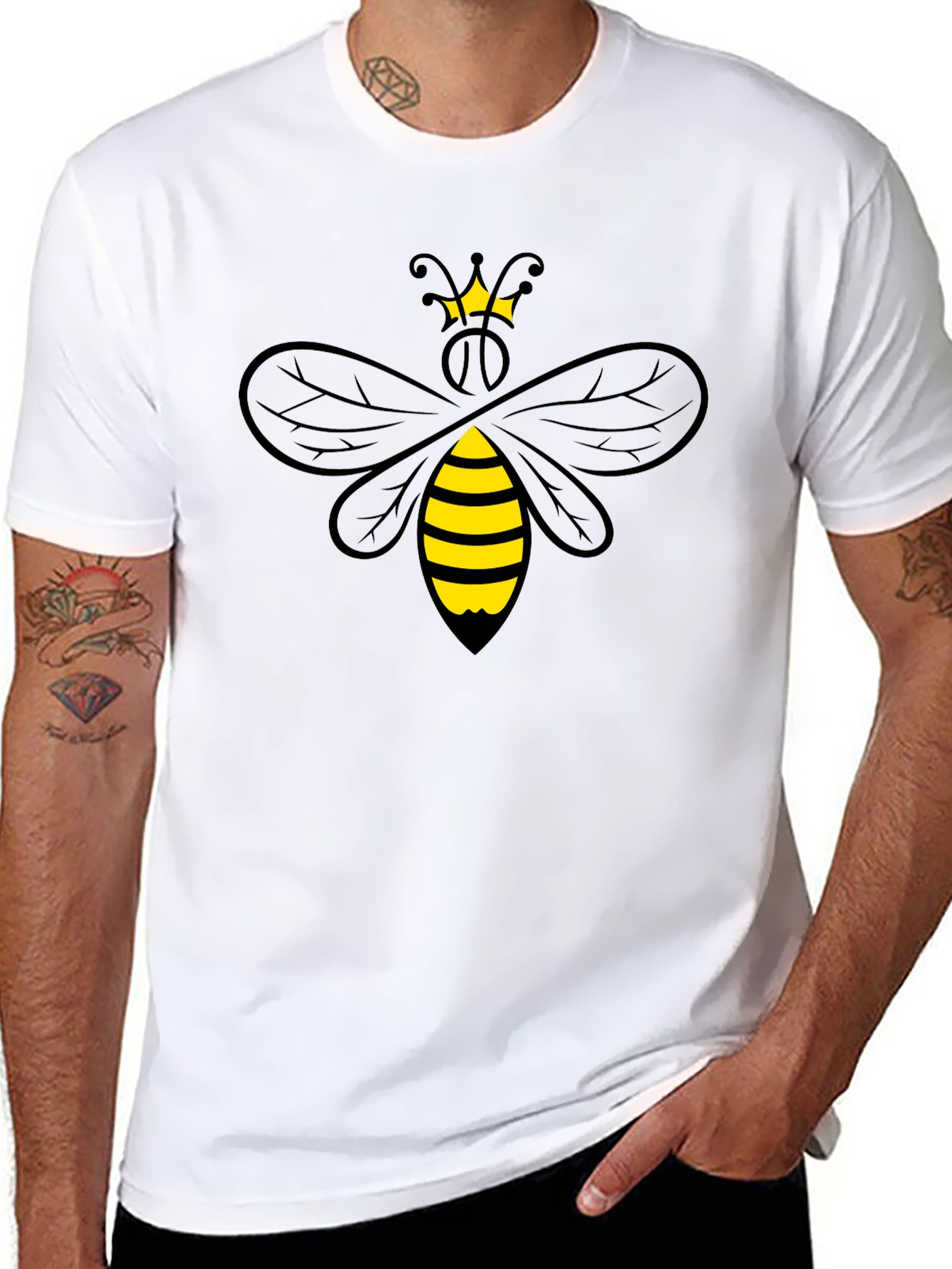 Queen Bee Graphic T-Shirt - Black Cotton Tee