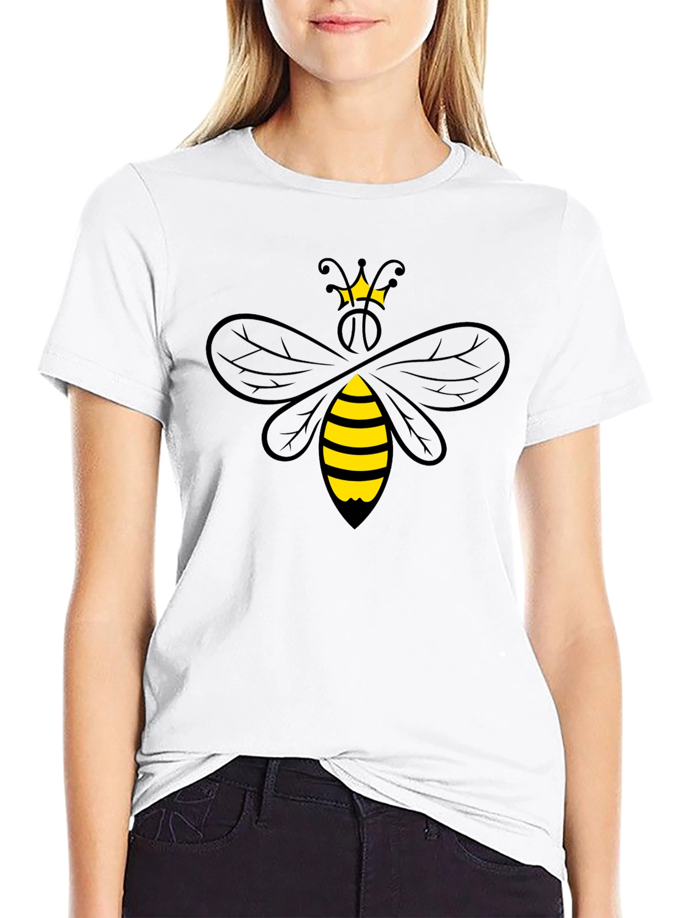 Queen Bee Graphic T-Shirt - Black Cotton Tee