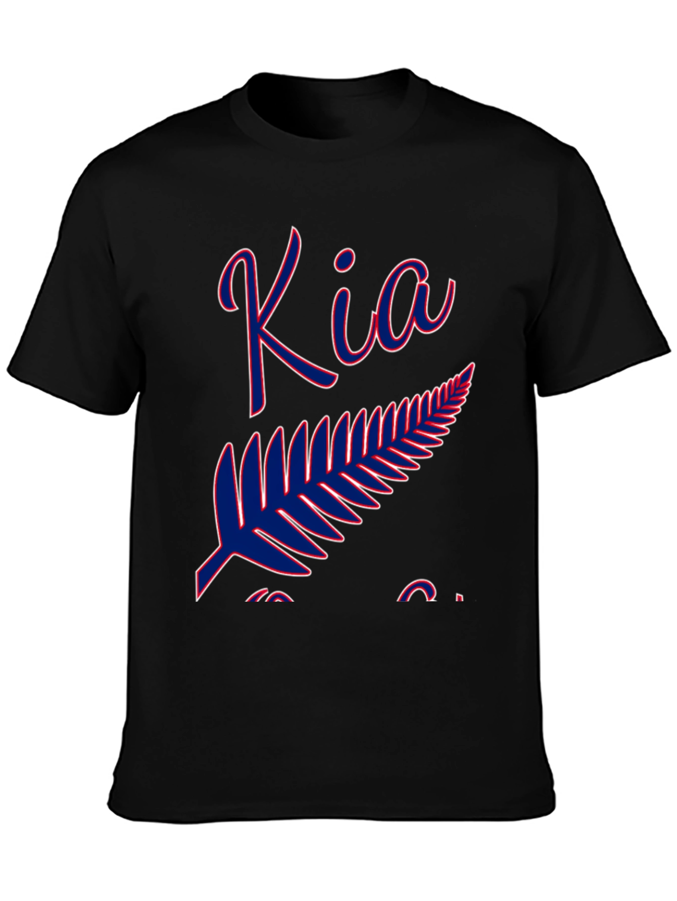 Kia New Zealand Fern T-Shirt - Black