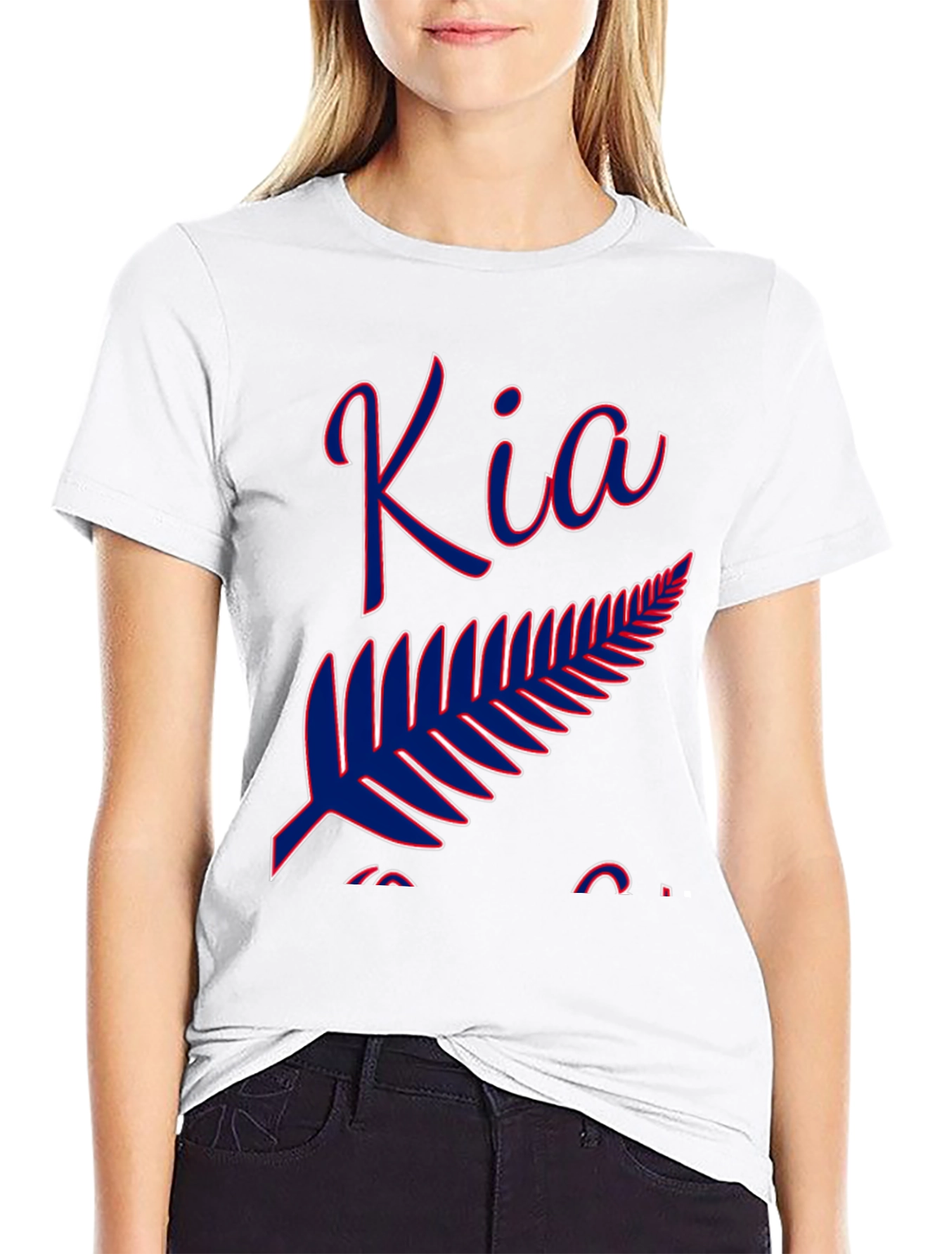 Kia New Zealand Fern T-Shirt - Black