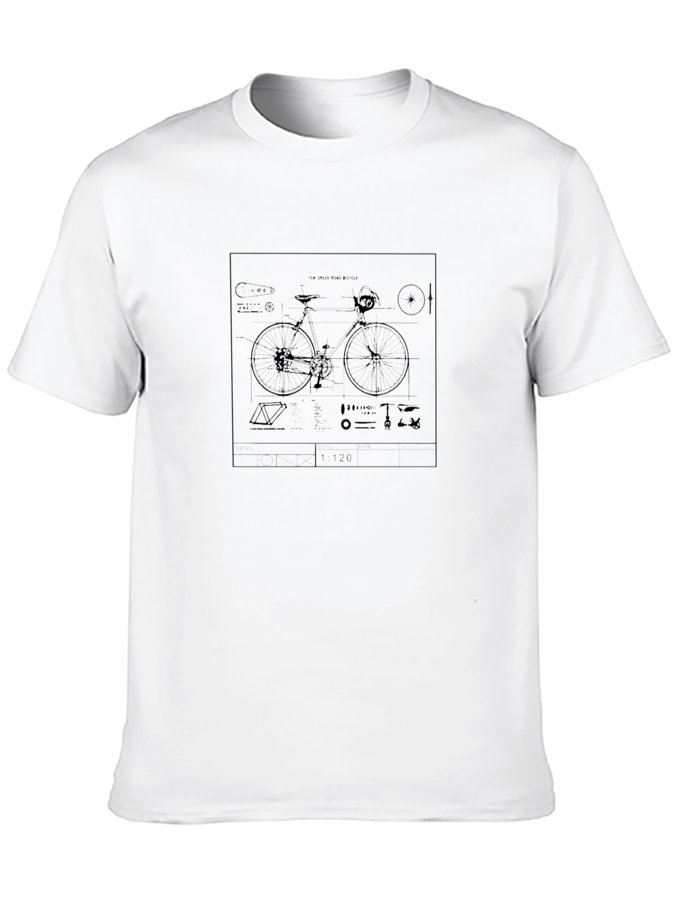 Blueprint Bicycle Graphic T-Shirt