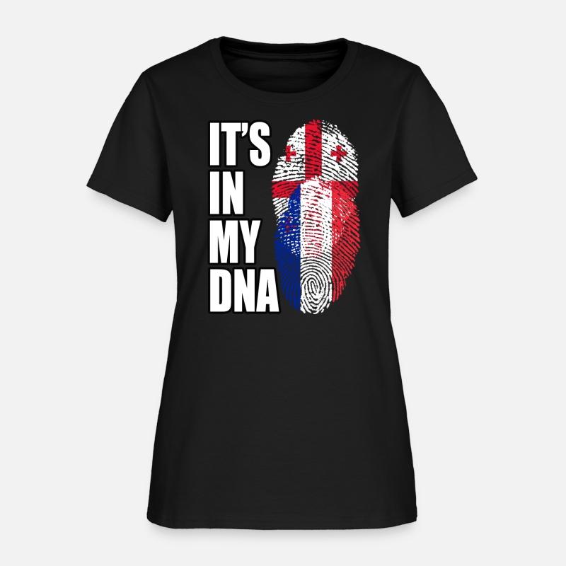 Georgian And French Mix Heritage DNA Flag