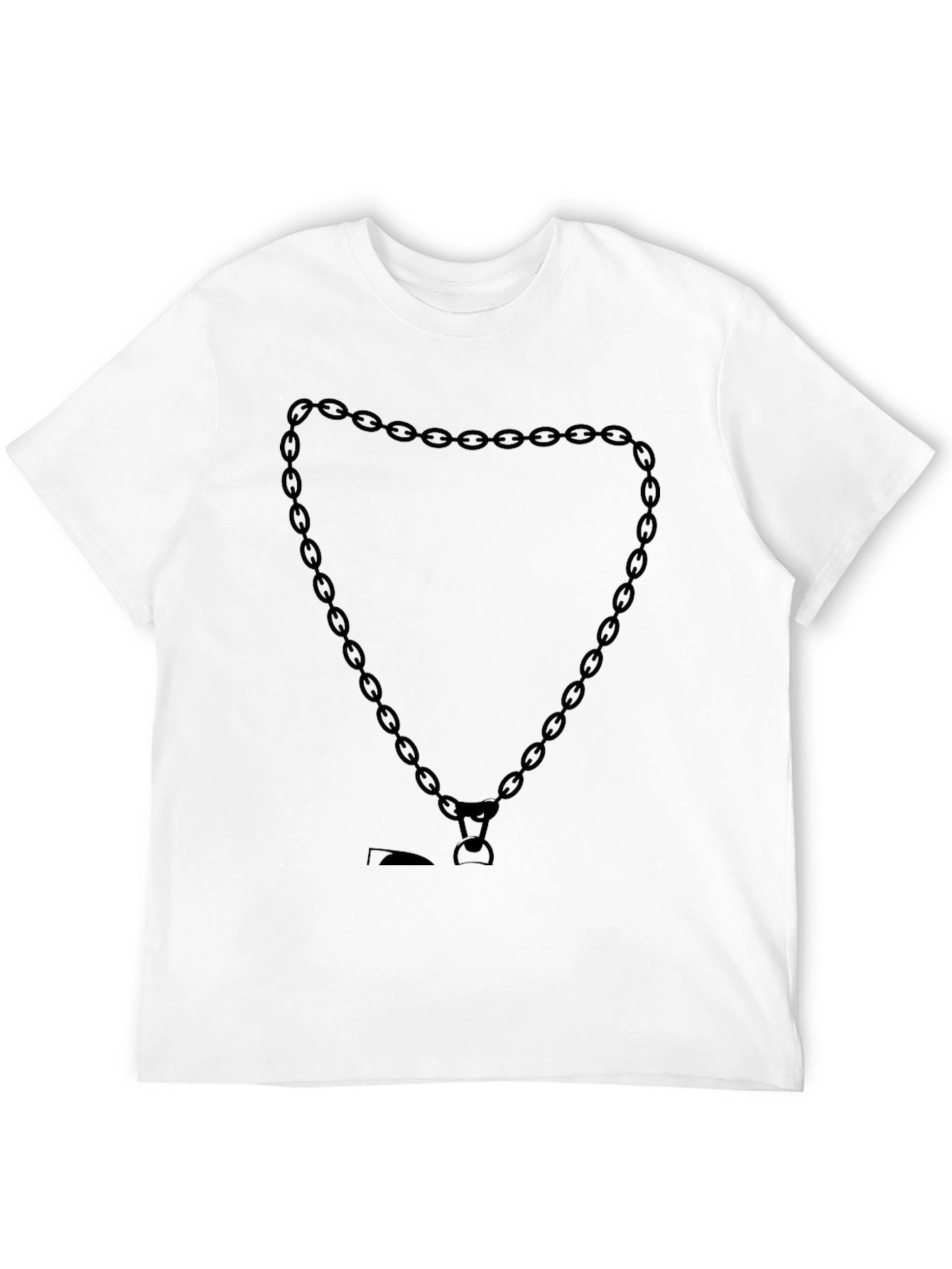 Black Chain Heart Graphic Tee