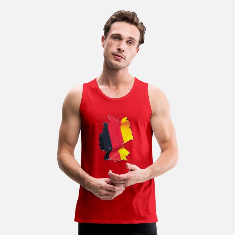 Germany Flag in Germany Map