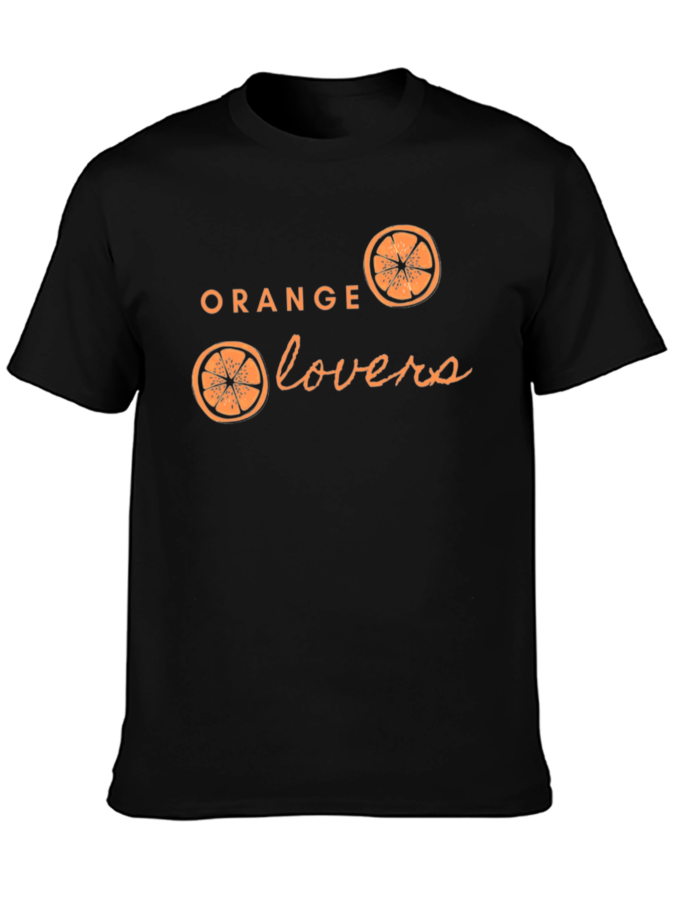 Orange Lovers Graphic T-Shirt - Black