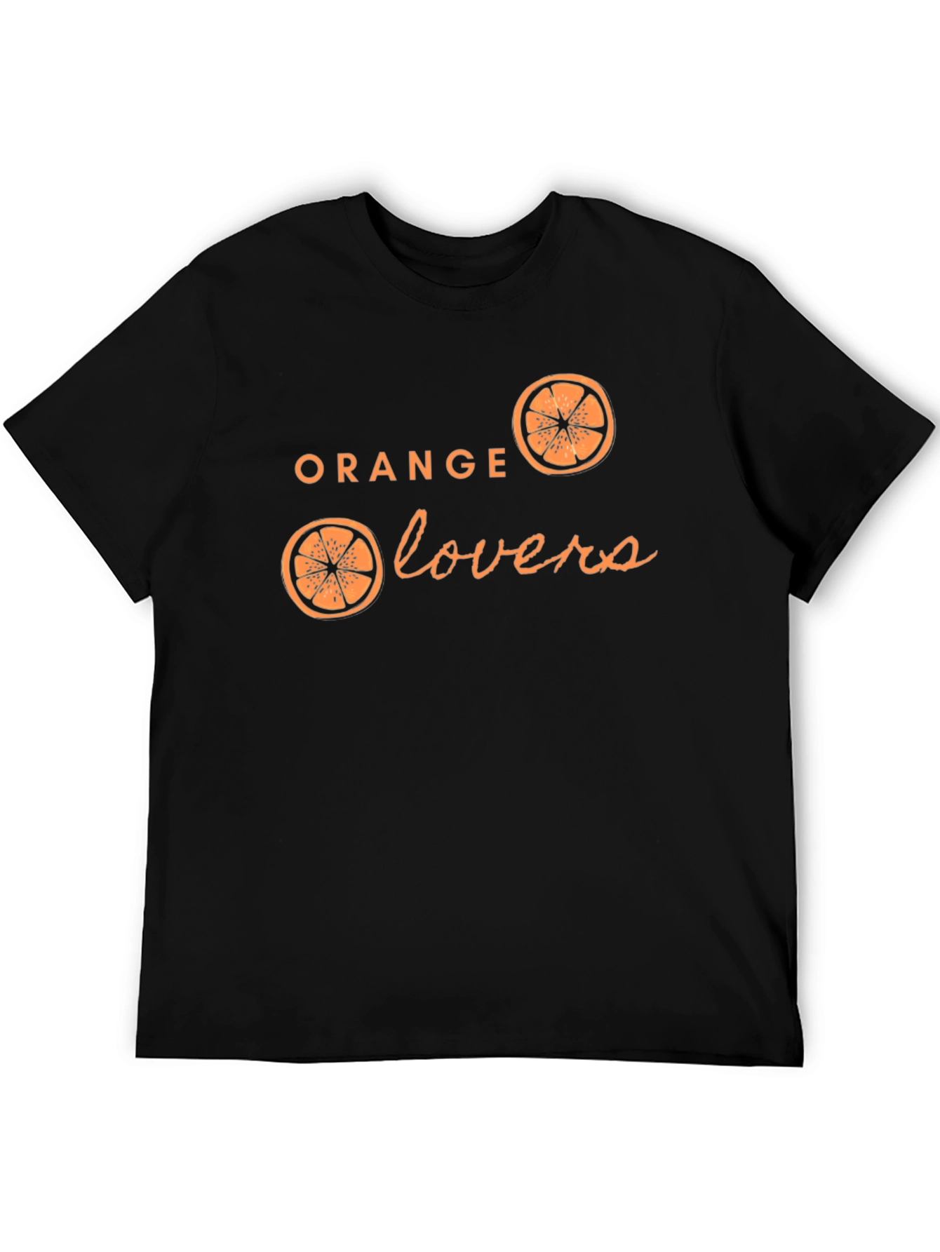 Orange Lovers Graphic T-Shirt - Black