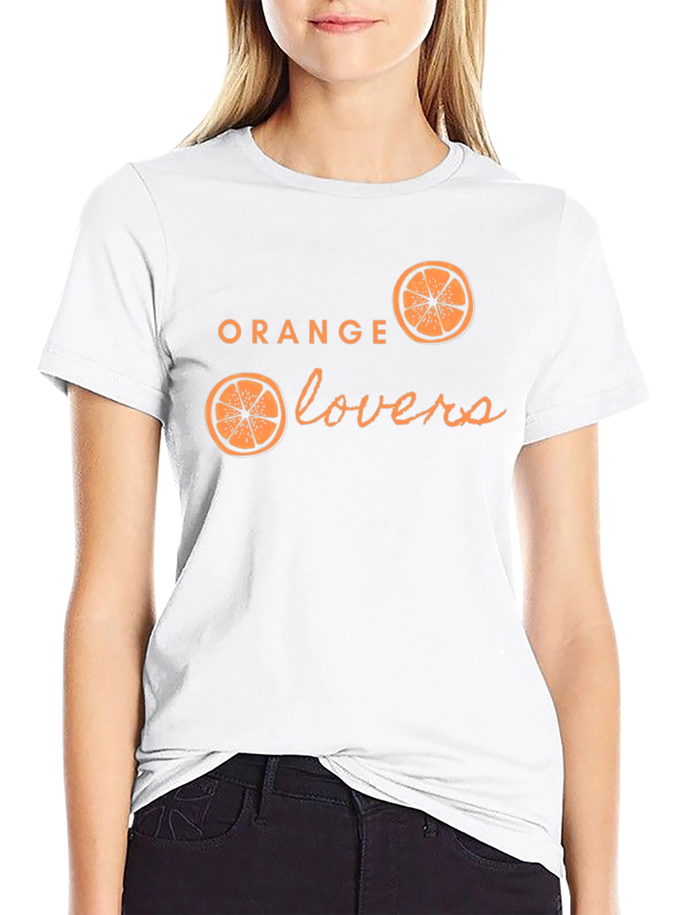 Orange Lovers Graphic T-Shirt - Black