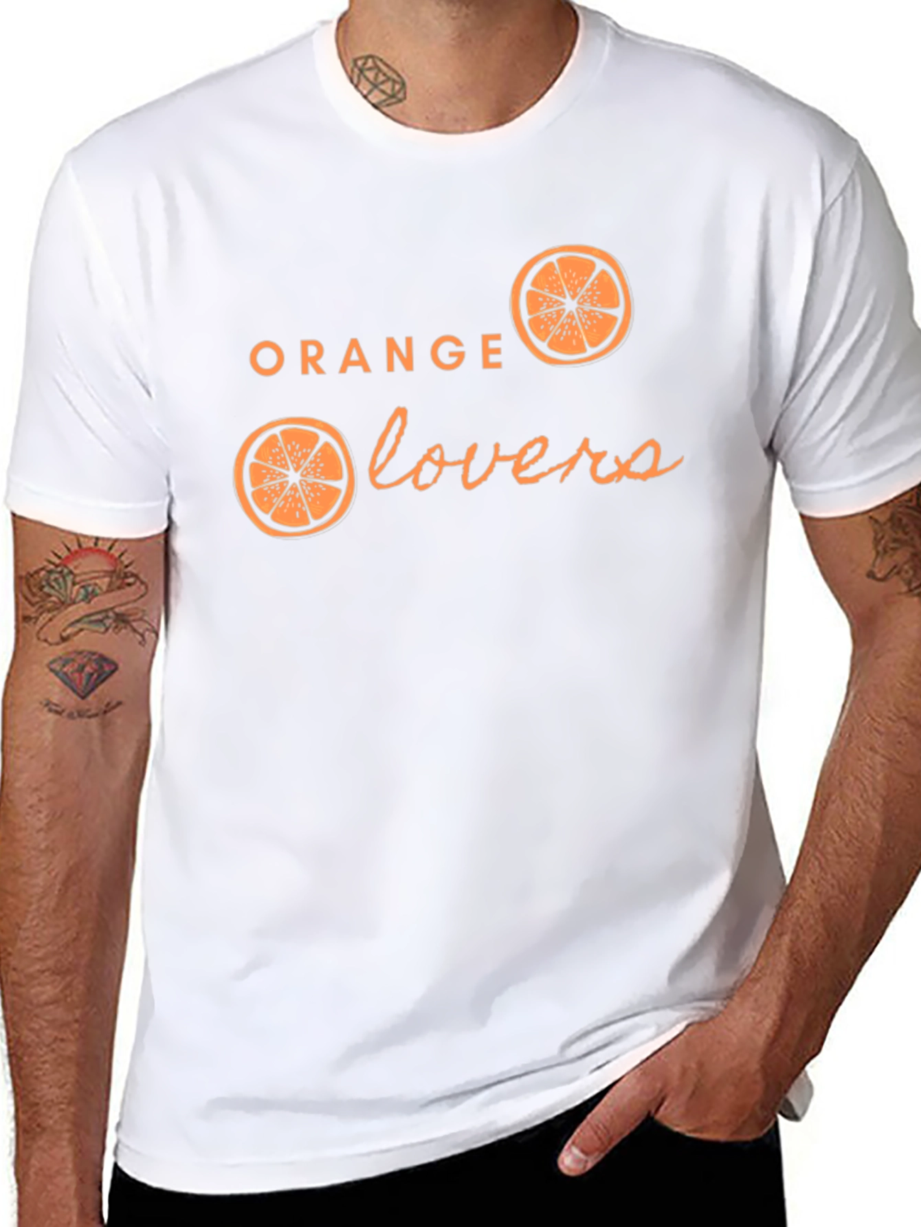 Orange Lovers Graphic T-Shirt - Black