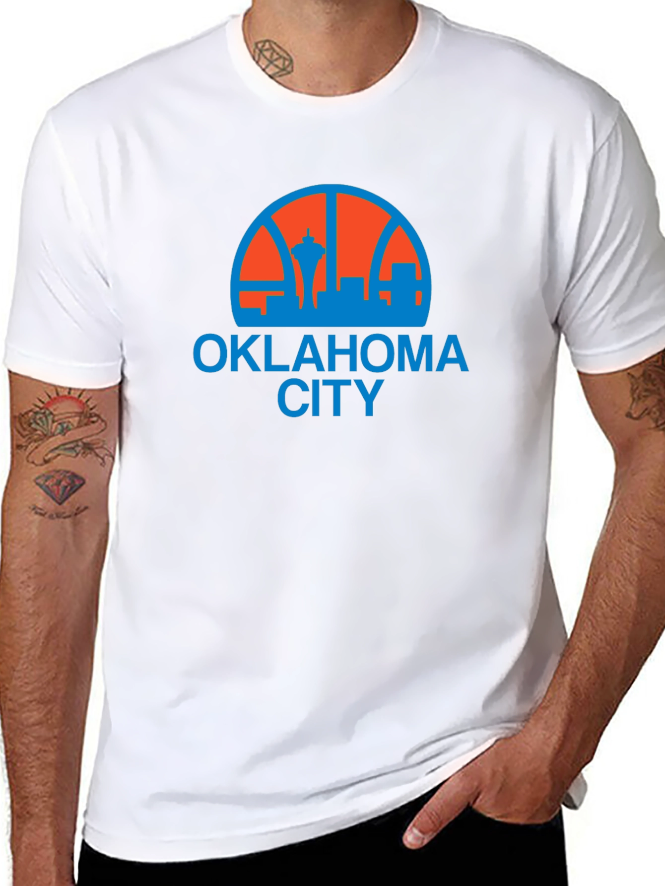 Oklahoma City Skyline Graphic Tee - Black