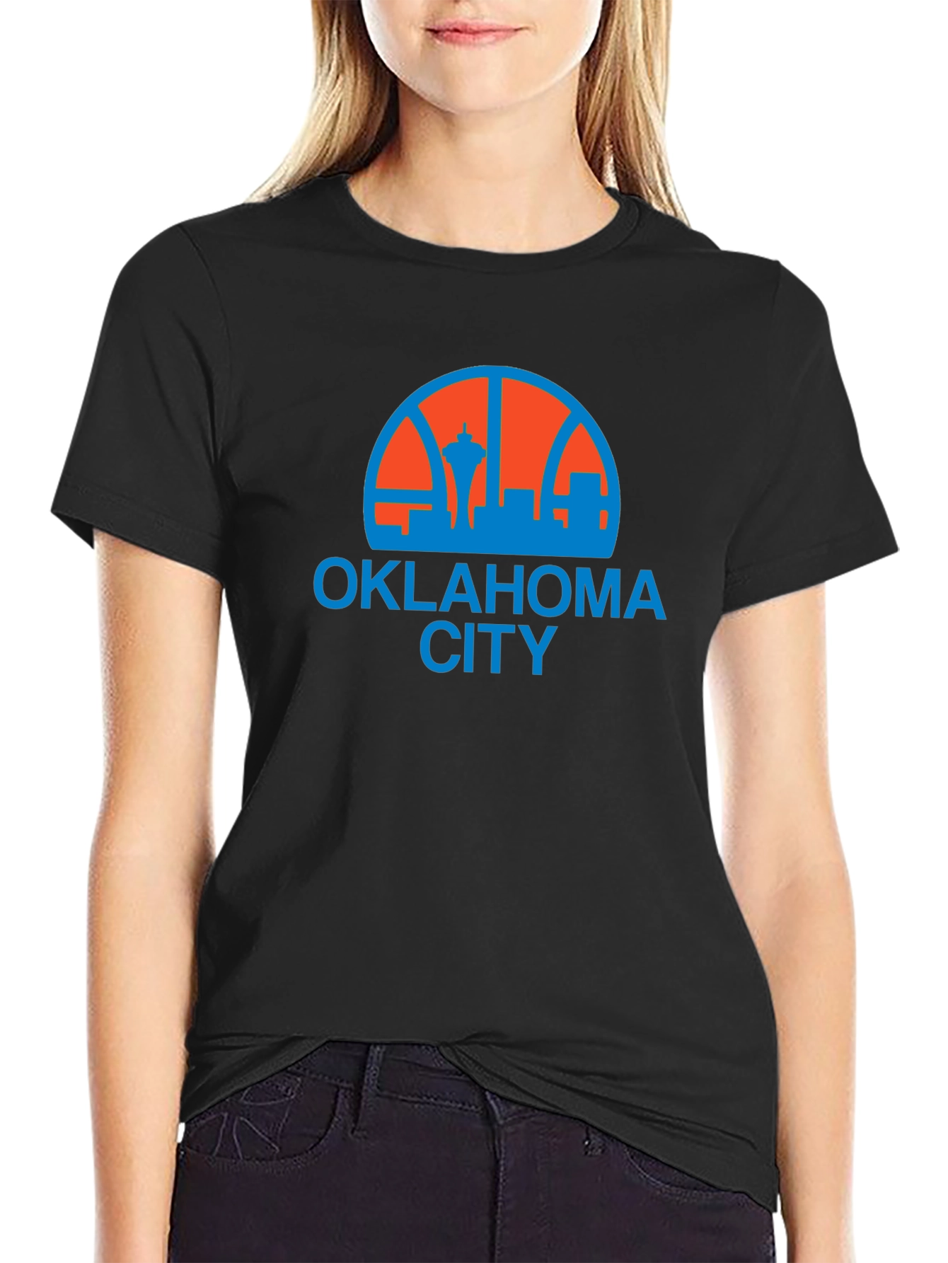 Oklahoma City Skyline Graphic Tee - Black