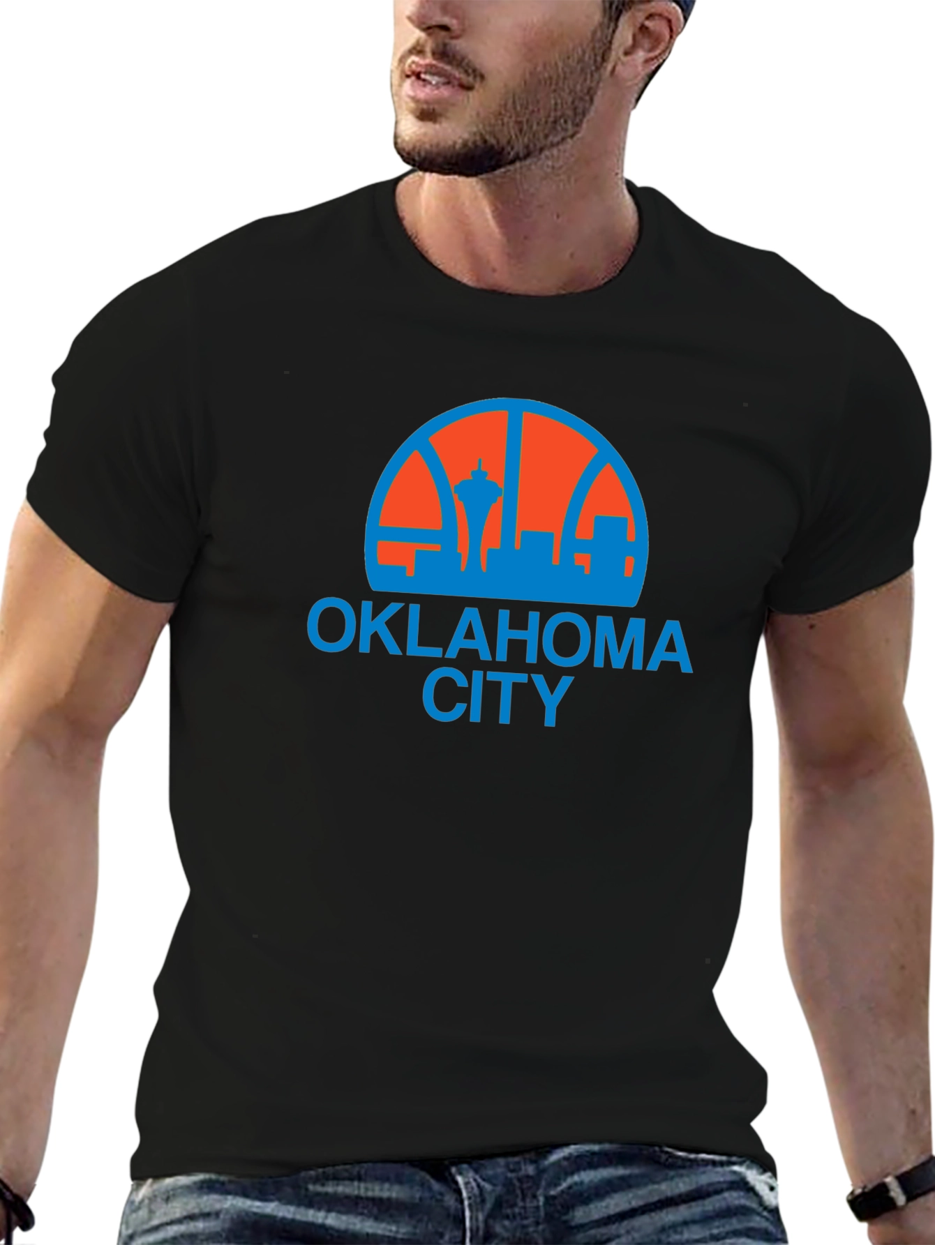 Oklahoma City Skyline Graphic Tee - Black