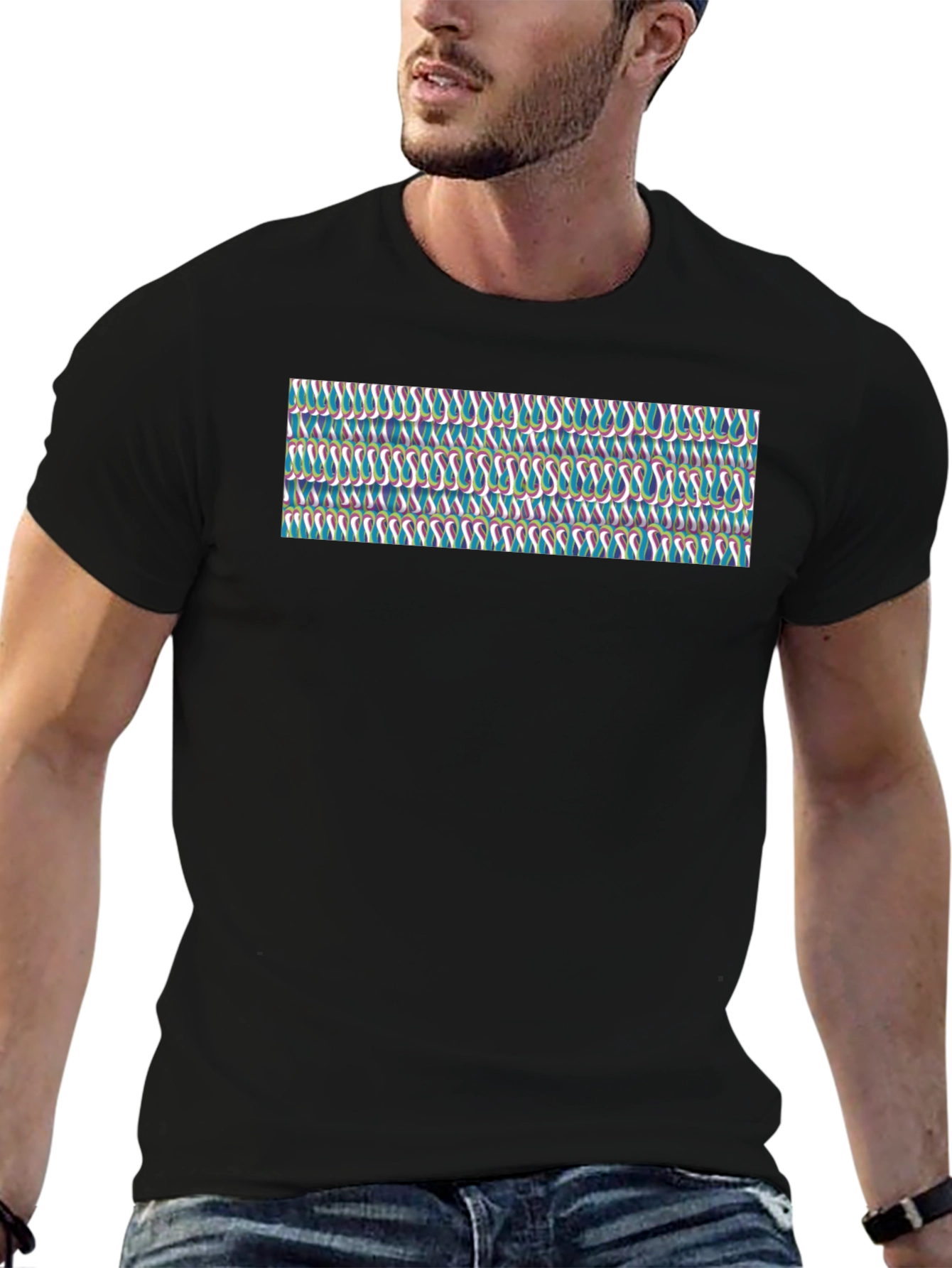 Patterned Graphic Tee - Trendy Casual Wear