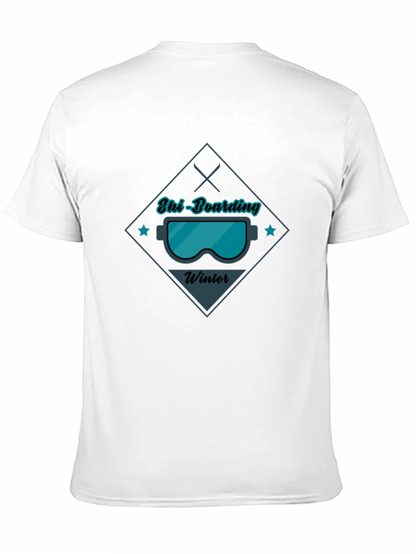 Ski-Boarding Winter Graphic Tee - Black