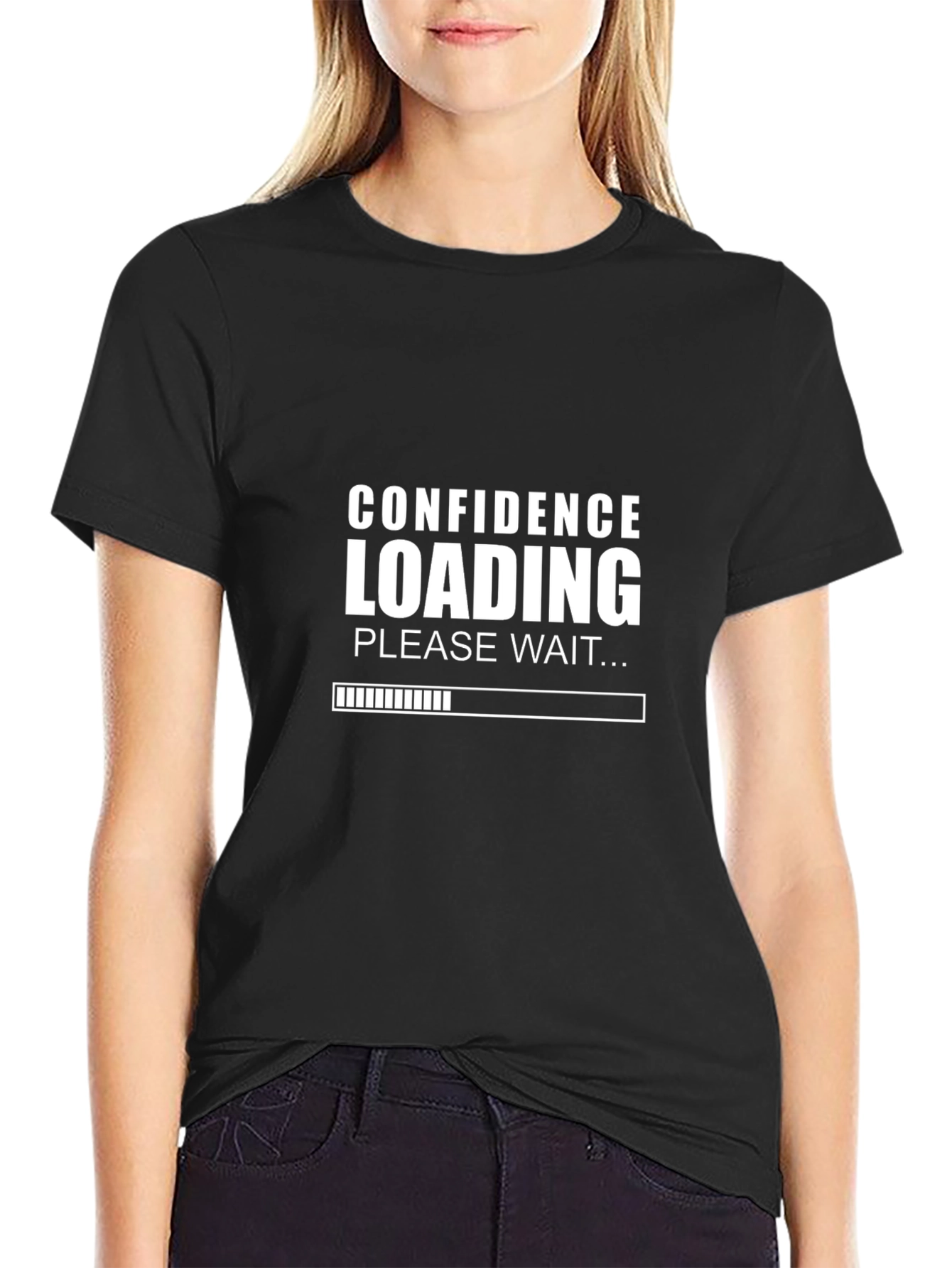 Confidence Loading Graphic Tee - Funny Slogan T-Shirt