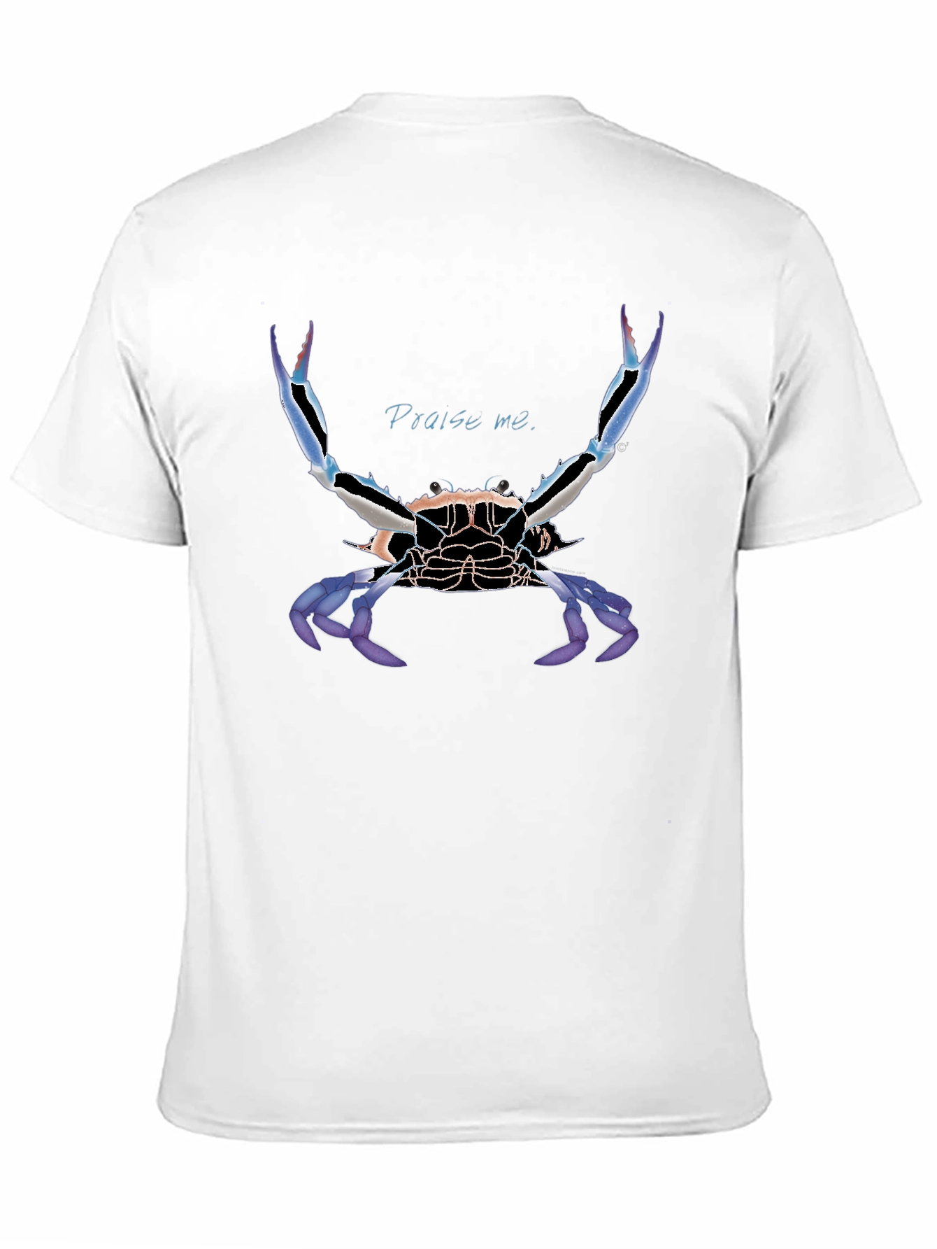 Praise Me Crab Graphic Tee - Black Cotton T-Shirt