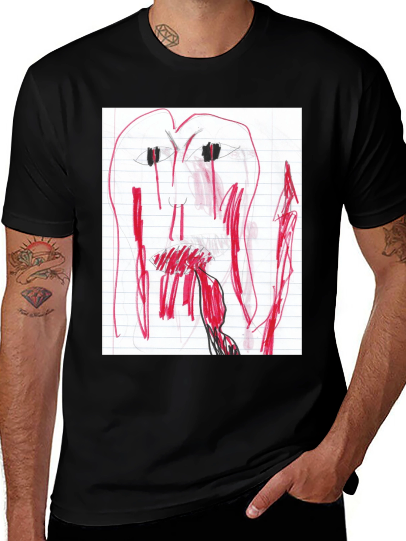 Unique Hand-Drawn Style Graphic Tee
