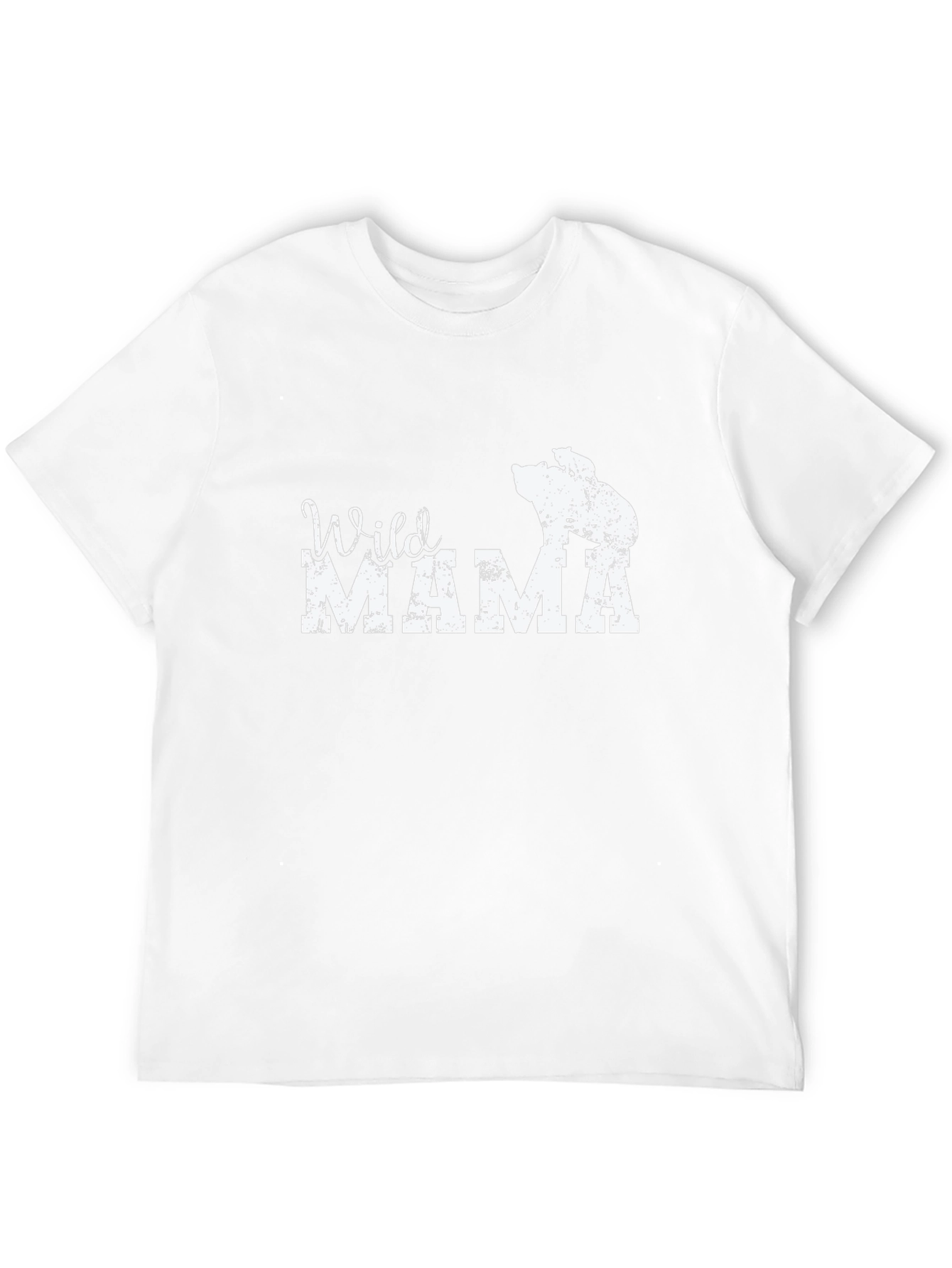 Wild Mama Bear T-Shirt - Black Crew Neck Tee