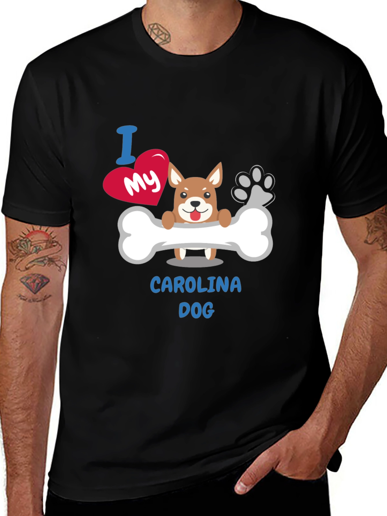 I Love My Carolina Dog T-Shirt