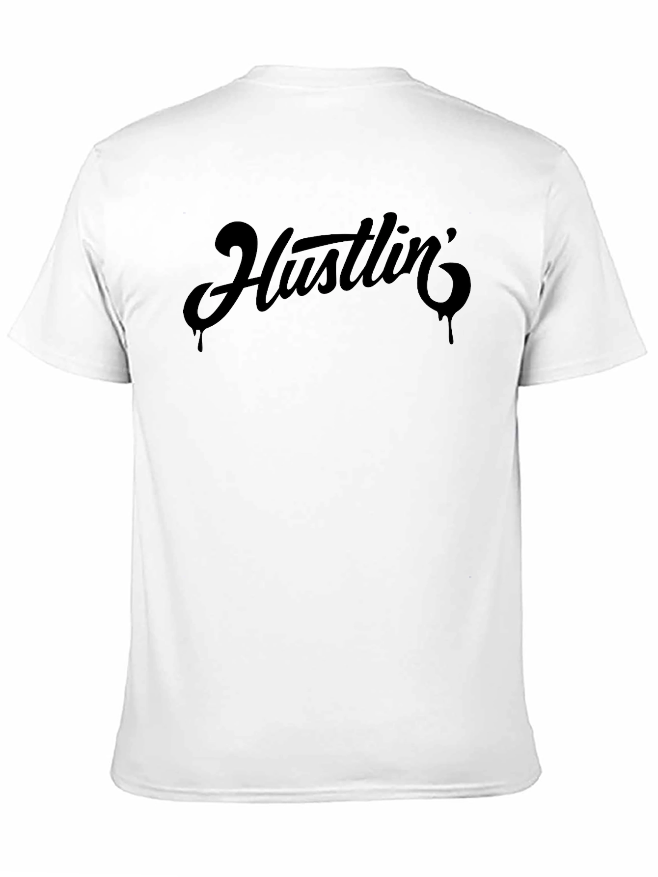Hustlin Black Graphic Tee - Stylish Menswear