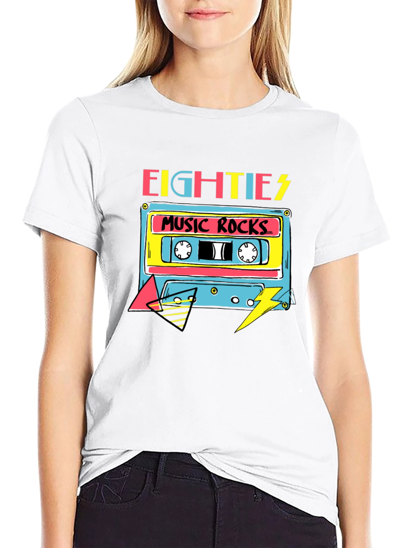 Retro 80s Music Rocks Graphic Tee
