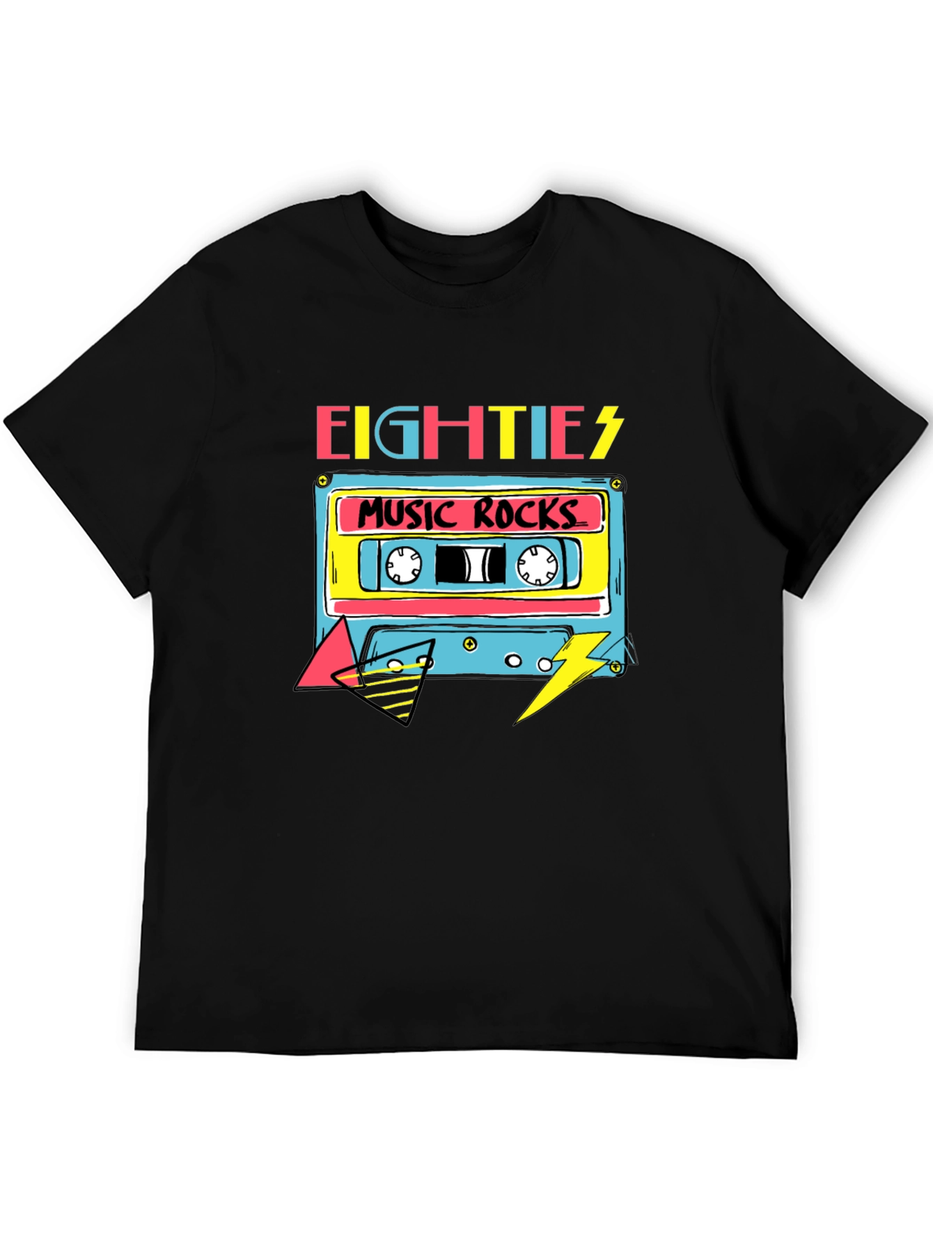 Retro 80s Music Rocks Graphic Tee