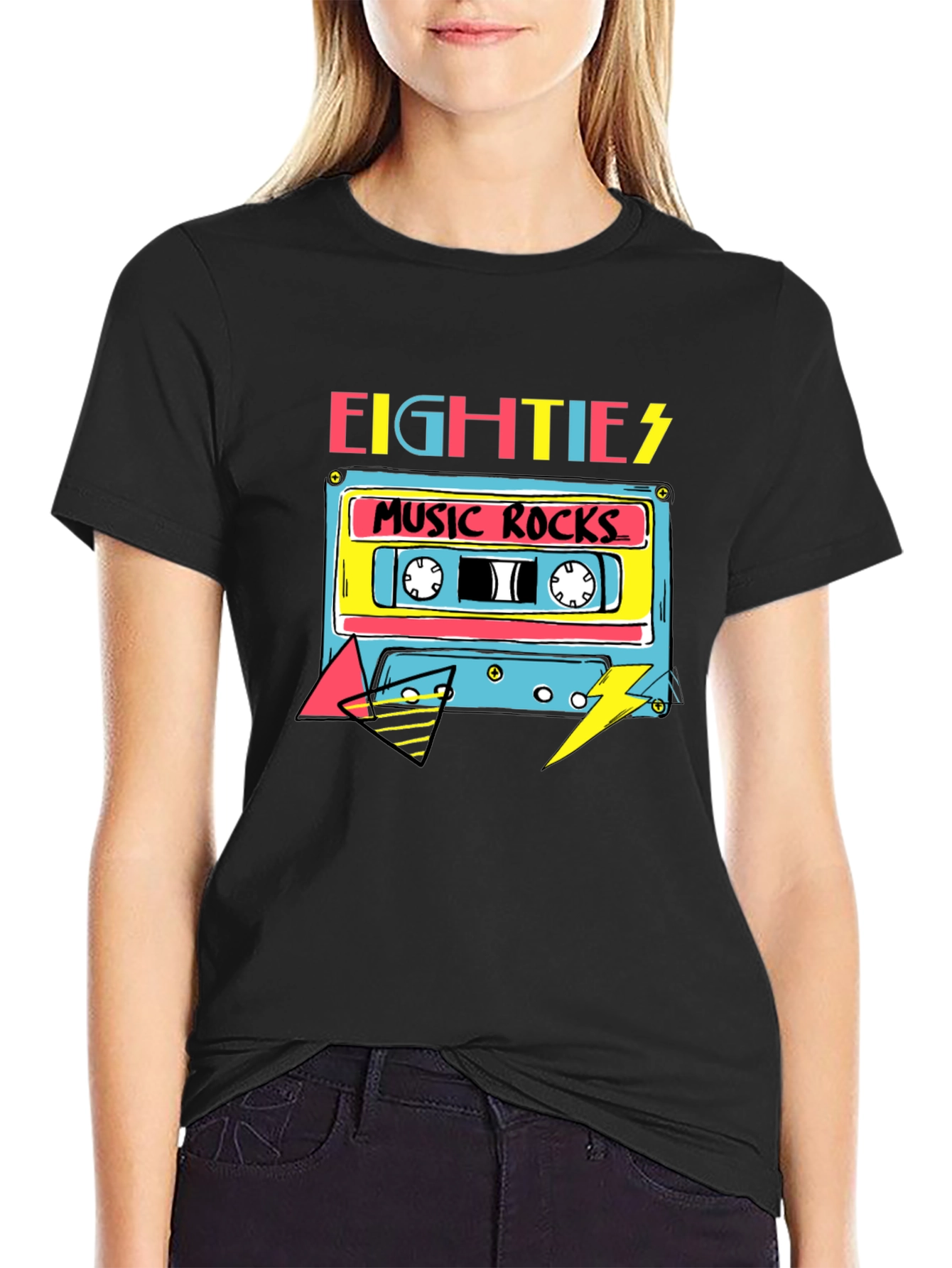 Retro 80s Music Rocks Graphic Tee
